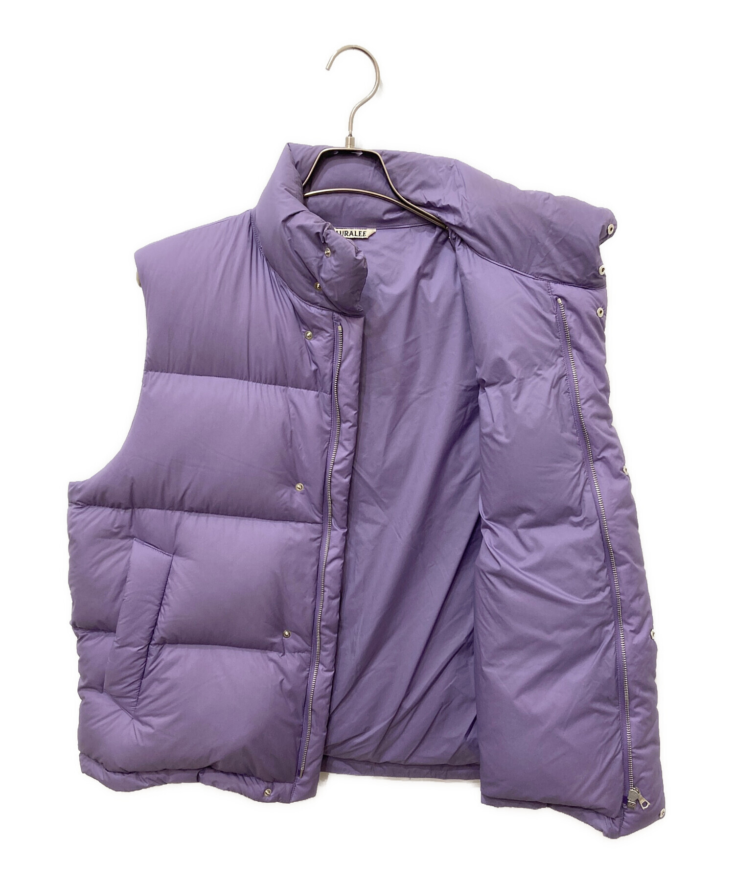 AURALEE ダウンベスト サイズ4 パープル 中古・古着通販】AURALEE (オーラリー) SUPER LIGHT NYLON RIPSTOP