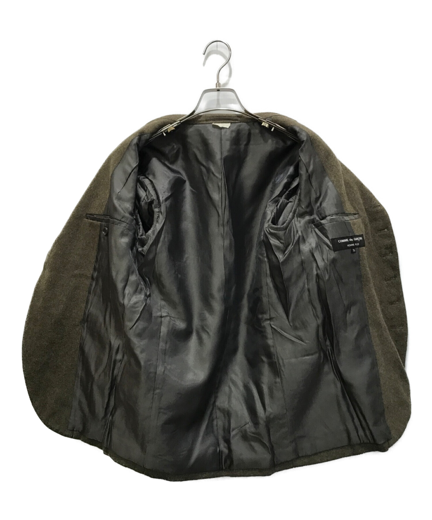 B15594 コムデギャルソンオムプリュス 08SS 7部袖ジャケット 茶M