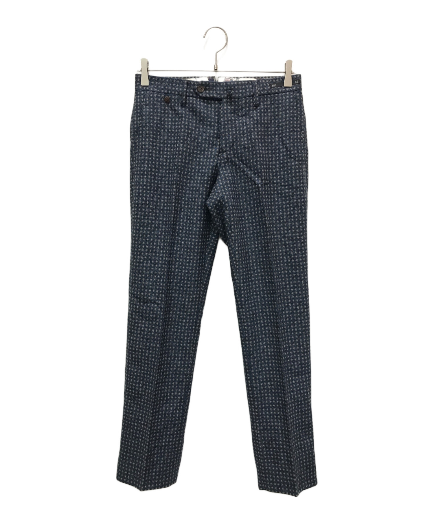 中古・古着通販】INCOTEX (インコテックス) ウールパンツ ネイビー