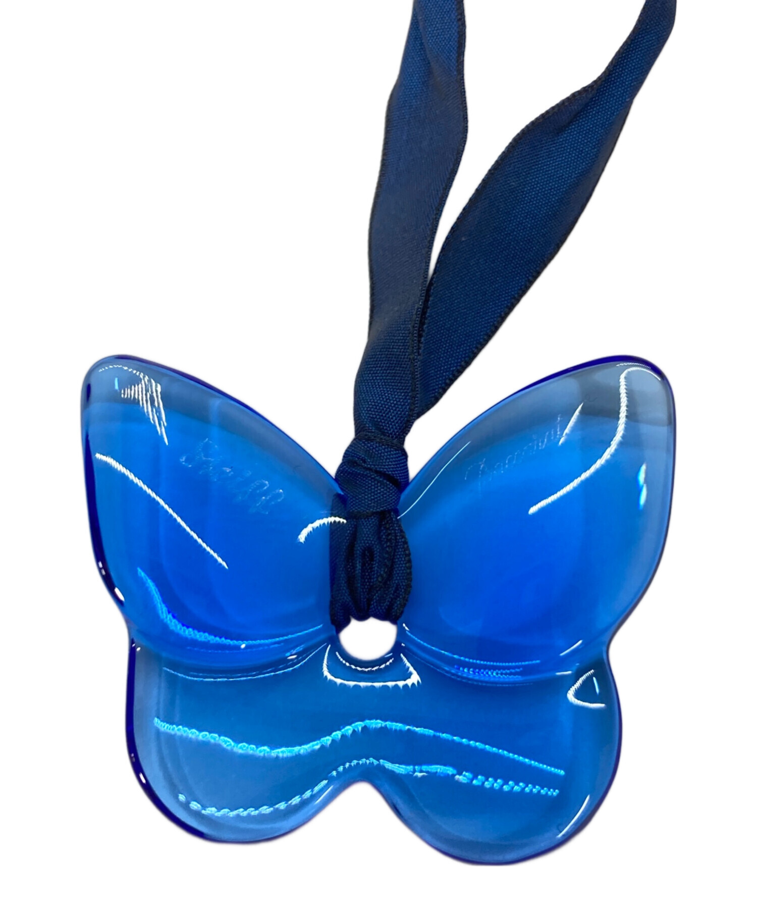 中古・古着通販】Baccarat (バカラ) バタフライネックレス ブルー