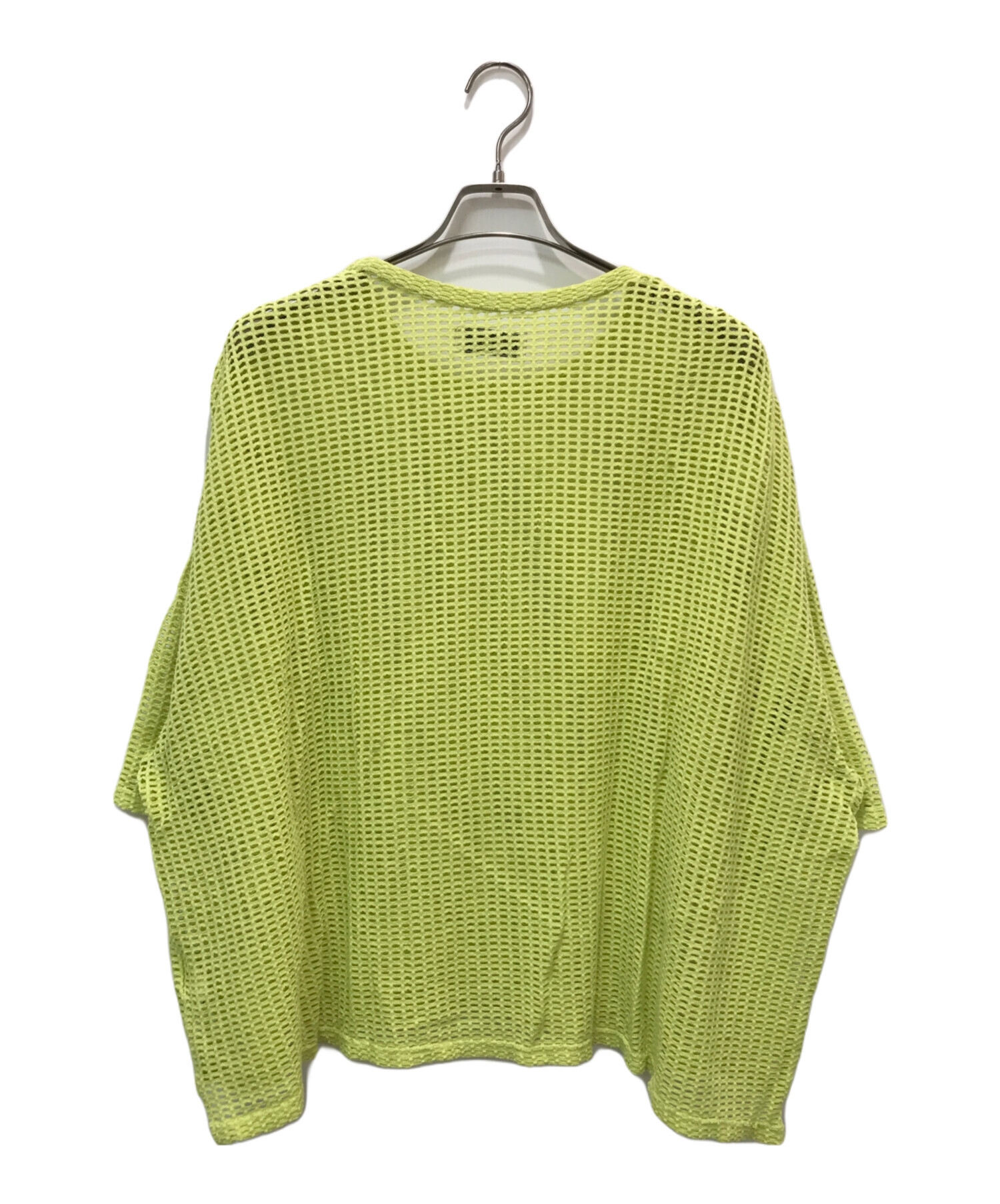 中古・古着通販】jieda (ジエダ) MESH OVER T-SHIRT イエロー サイズ 