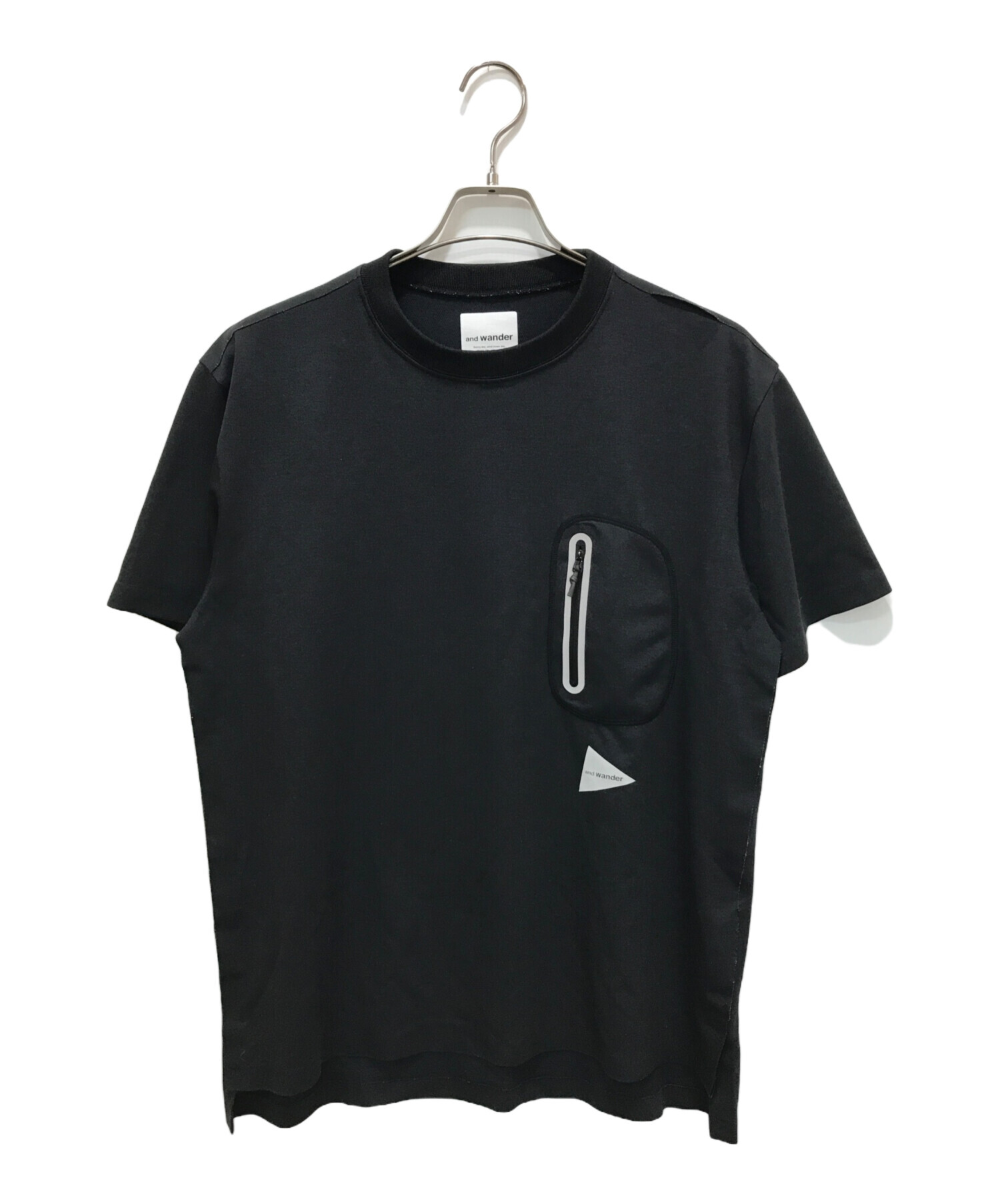 中古・古着通販】and wander (アンドワンダー) seamless SS T ブラック 