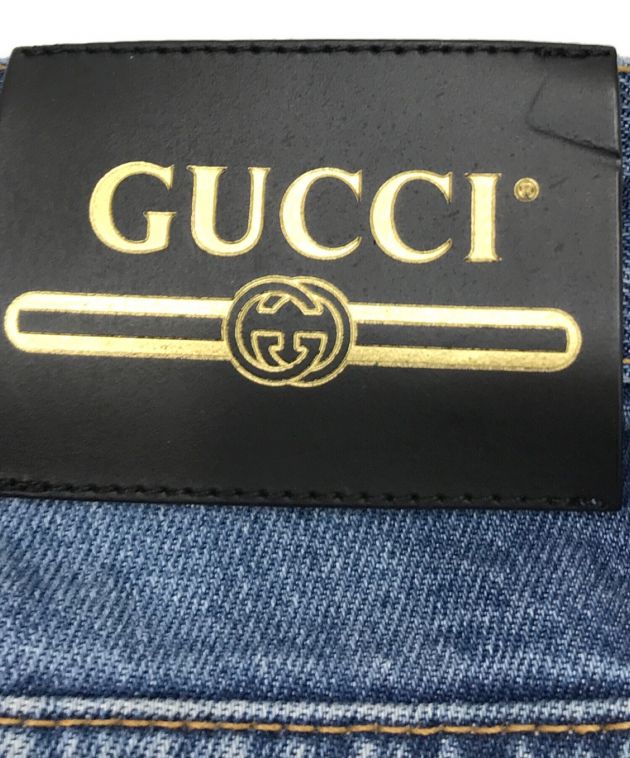 【美品 近年モデル】 GUCCI デニム シェリーライン サイド レザー 30 美品 近年モデル】 GUCCI デニム シェリーライン サイド レザー 30