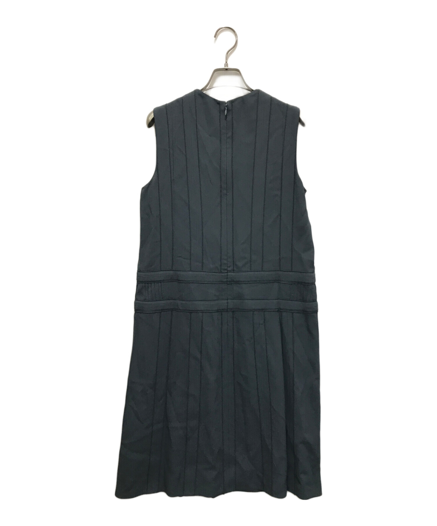 中古・古着通販】PRADA (プラダ) ラッフルディティールドレス グレー