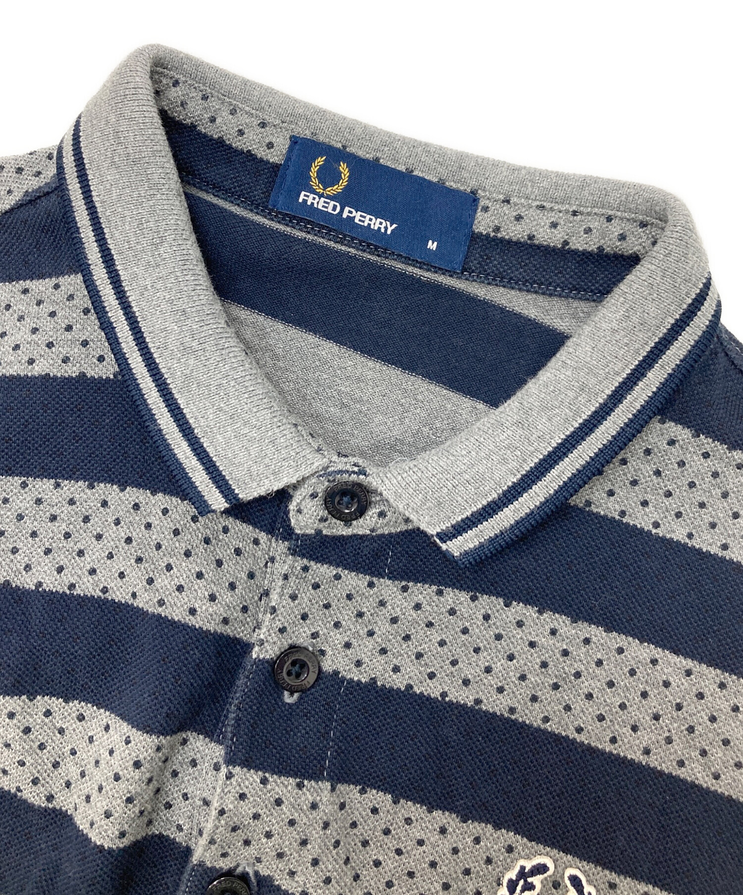 FRED PERRY ボーダーポロシャツ　即購入OK 中古・古着通販】FRED PERRY (フレッドペリー) ボーダーポロシャツ