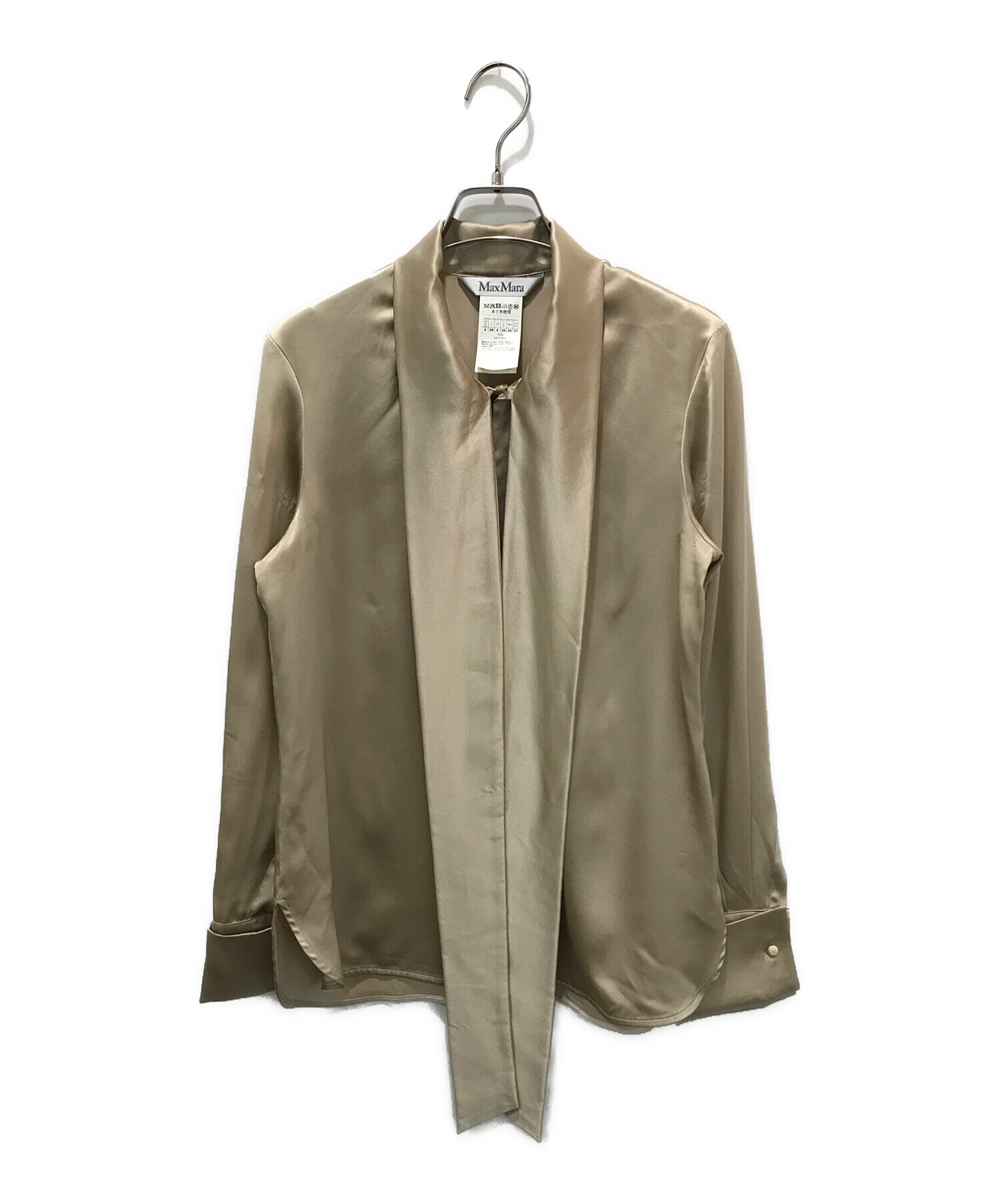 中古・古着通販】MaxMara (マックスマーラ) シルクボウタイブラウス