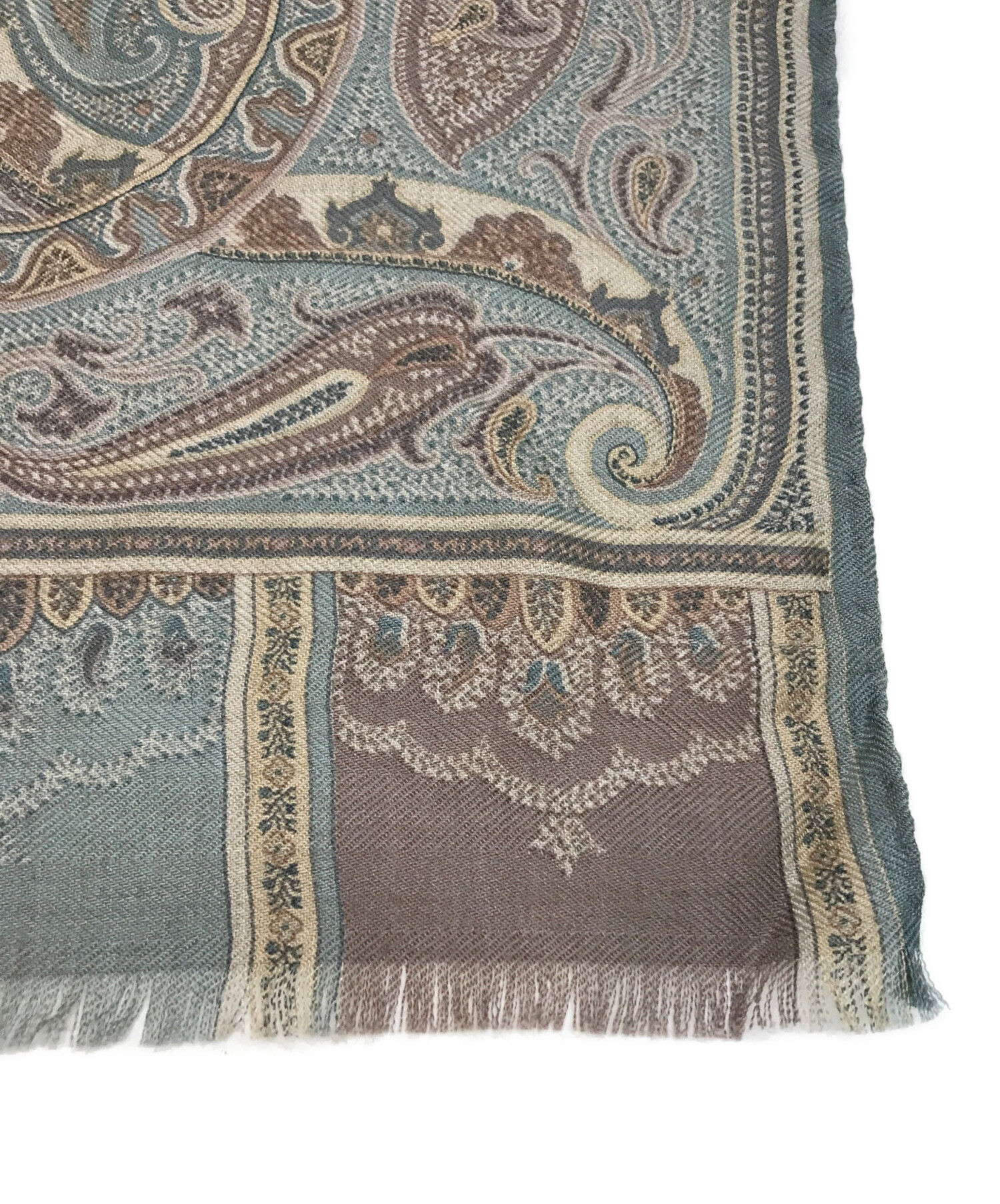 中古・古着通販】ETRO (エトロ) シルクカシミヤストール ベージュ