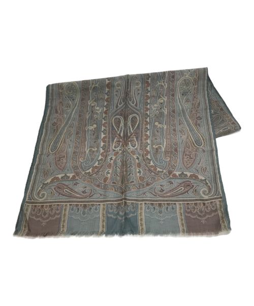 美品 エトロ ETRO ストール カシミヤ70% C3 ETRO (エトロ) カシミヤ混 ペイズリー柄 ストール ETMATA0007AK318