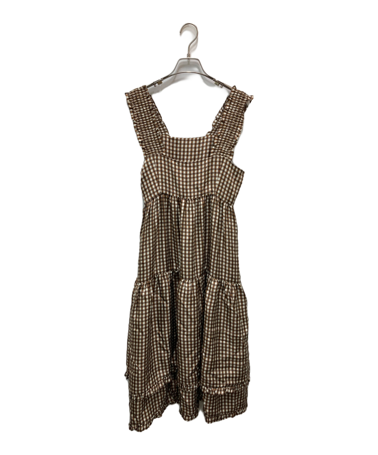 Shrimps シュリンプス ワンピース レディース 【古着】【中古】 中古・古着通販】shrimps (シュリンプス) ギンガムチェックワンピース