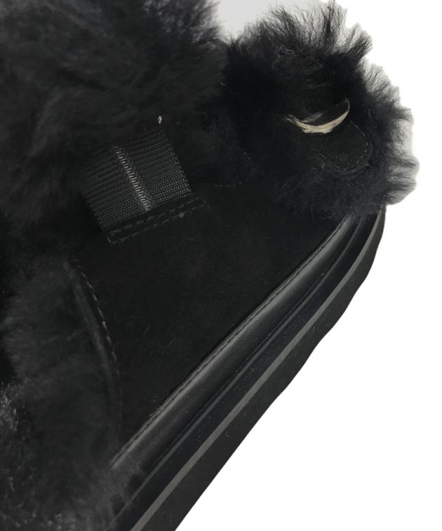 中古・古着通販】MOHI (モヒ) ファーサンダル ブラック サイズ:38