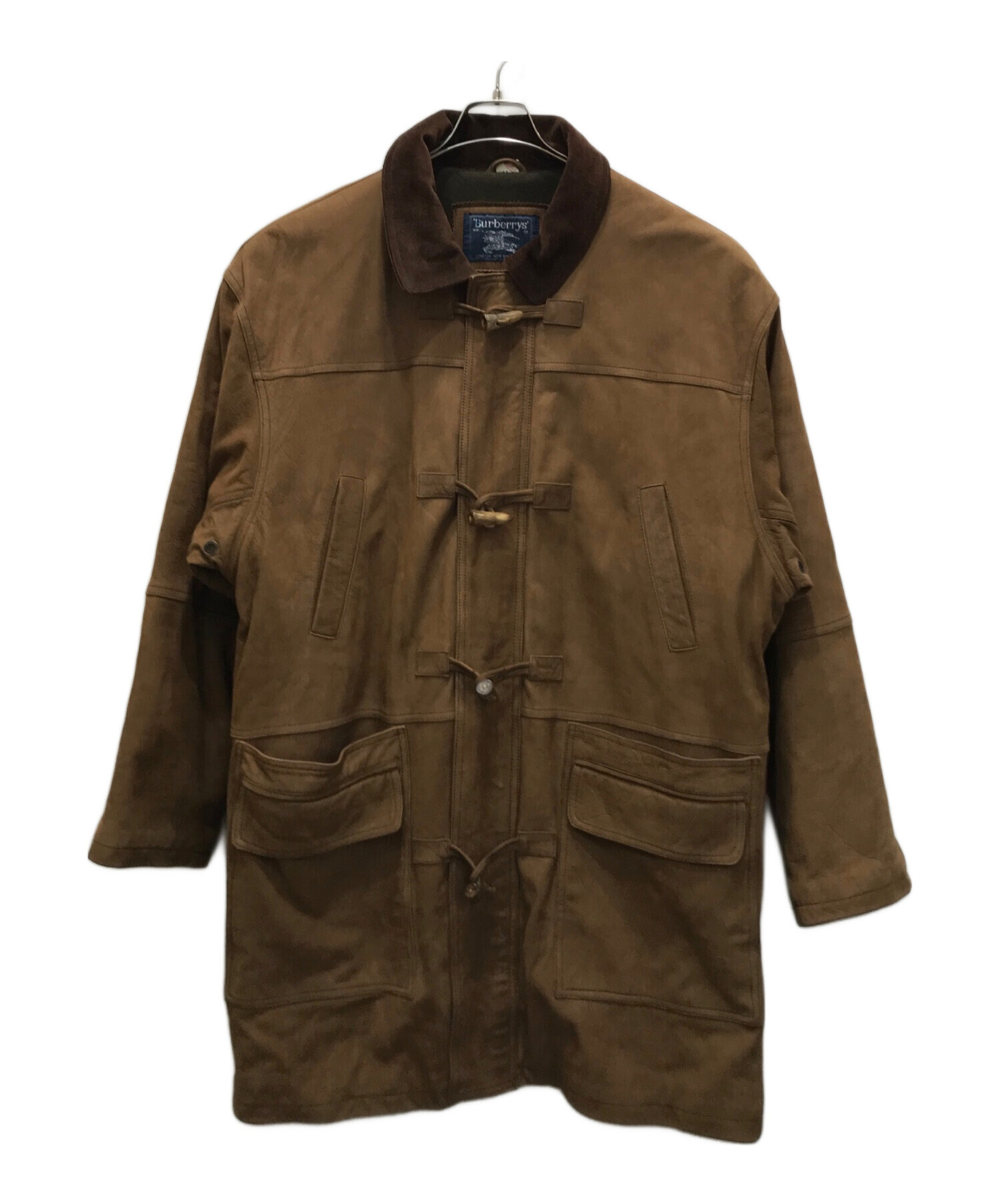 BURBERRY ブラウン ダッフルコート 中古・古着通販】Burberry's (バーバリーズ) レザーダッフル