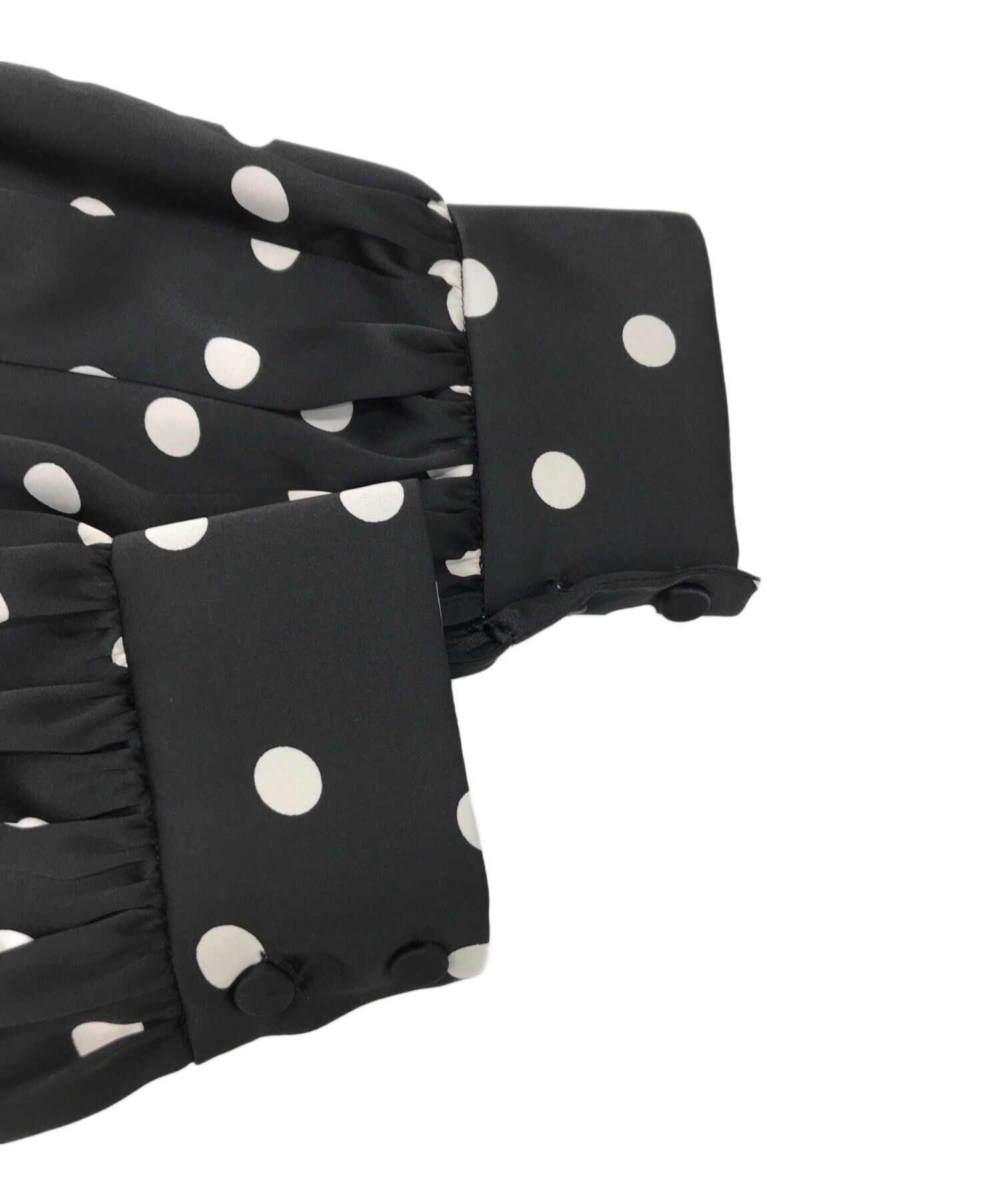 中古・古着通販】ANAYI (アナイ) サテンドットプリーツ切替ワンピース