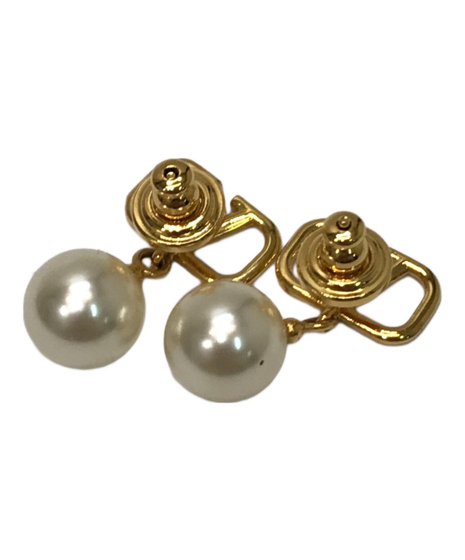 VALENTINO ヴァレンティノ パール ゴールド ドロップピアス