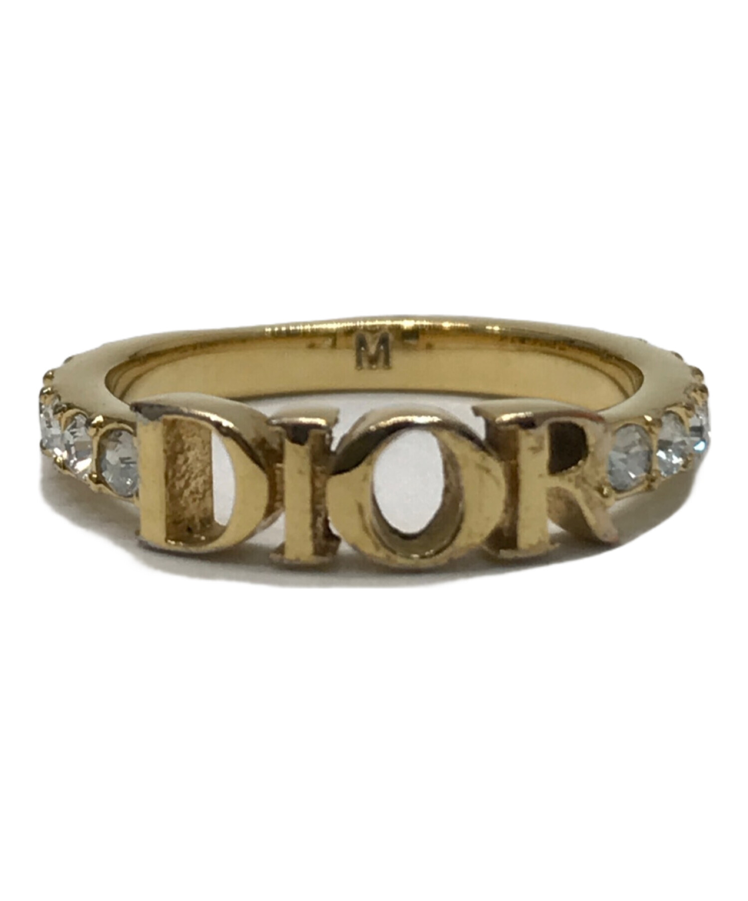 Dior GP ラインストーン ディオレボリューション ロゴ リング 中古・古着通販】Christian Dior (クリスチャン ディオール) GP ライン