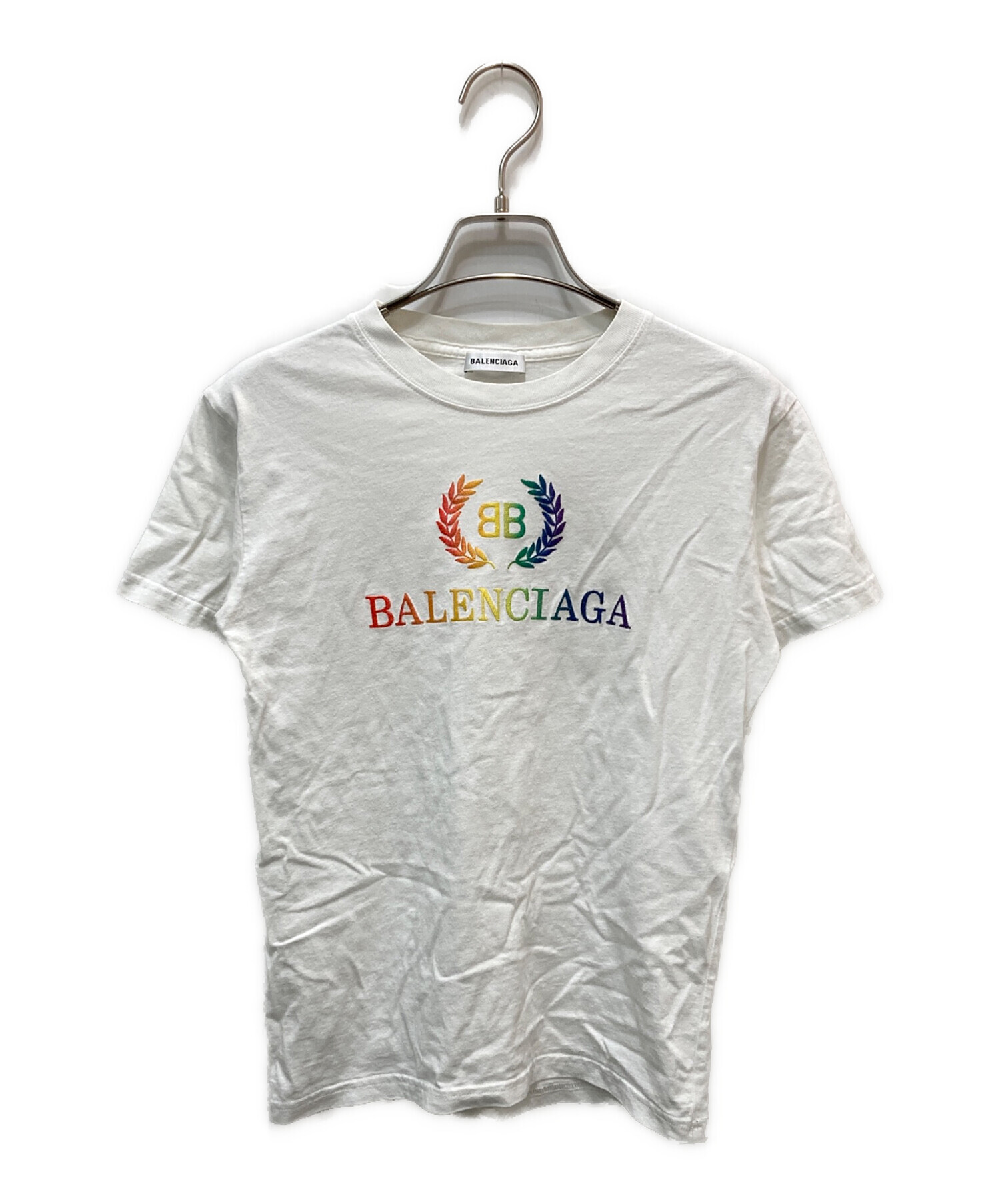 中古・古着通販】BALENCIAGA (バレンシアガ) BBロゴ刺繍Tシャツ 