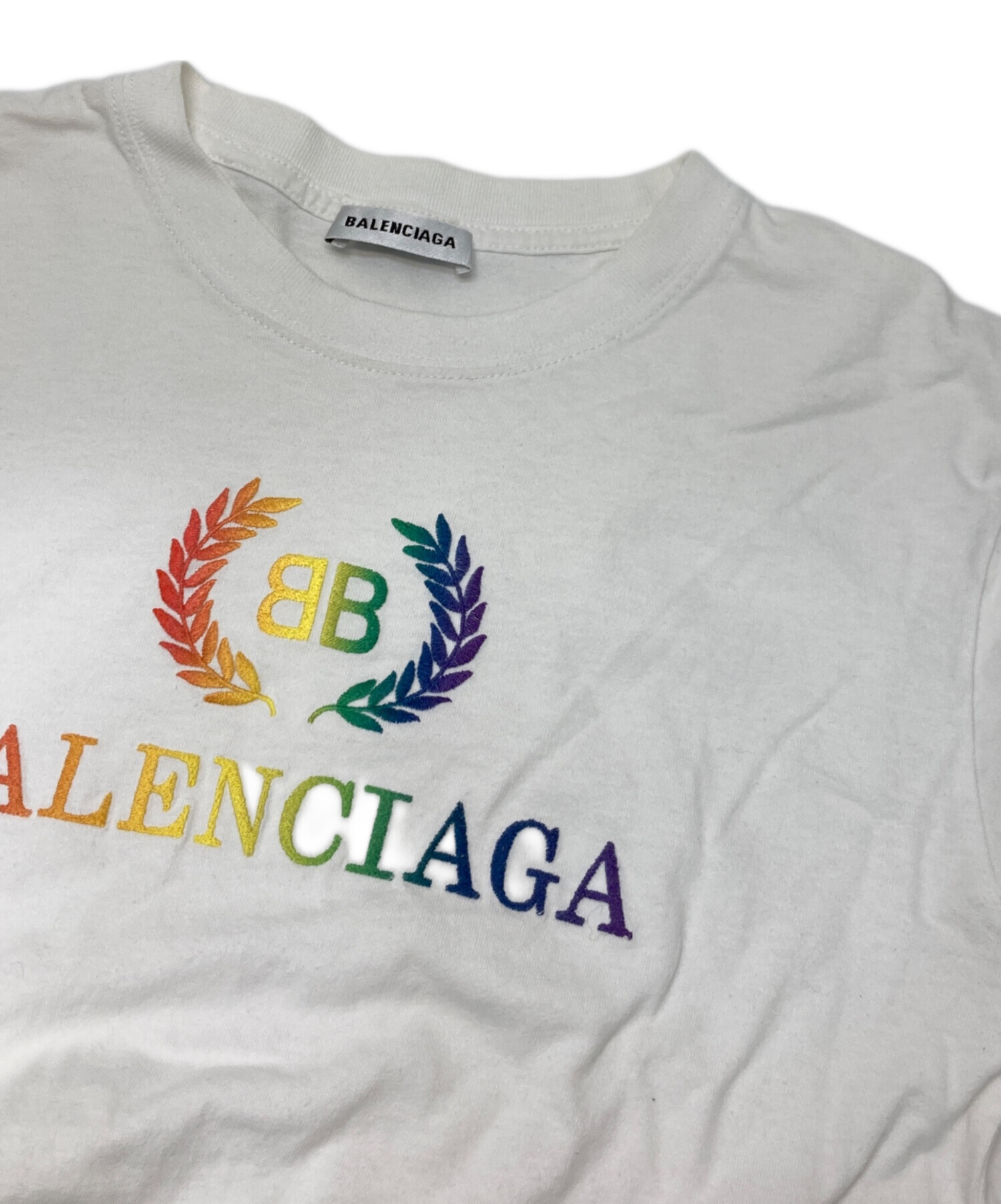 中古・古着通販】BALENCIAGA (バレンシアガ) BBロゴ刺繍Tシャツ 