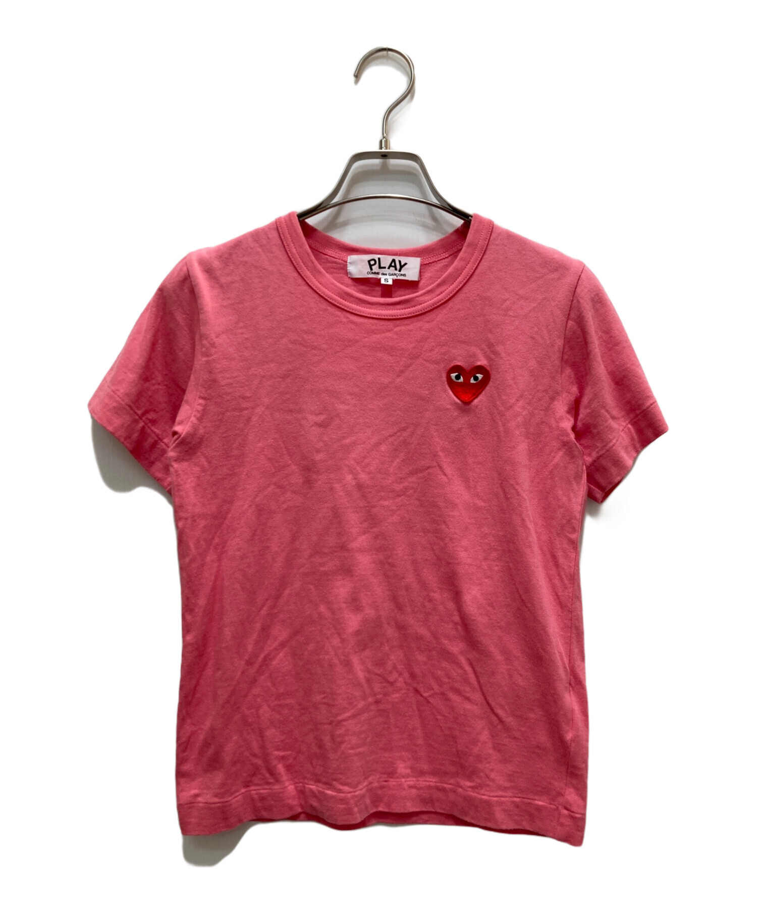 COMME des GARCONS Tシャツ・カットソー XS ピンク 【古着】【中古】【送料無料】 中古・古着通販】COMME des GARCONS (コムデギャルソン) ボーダー