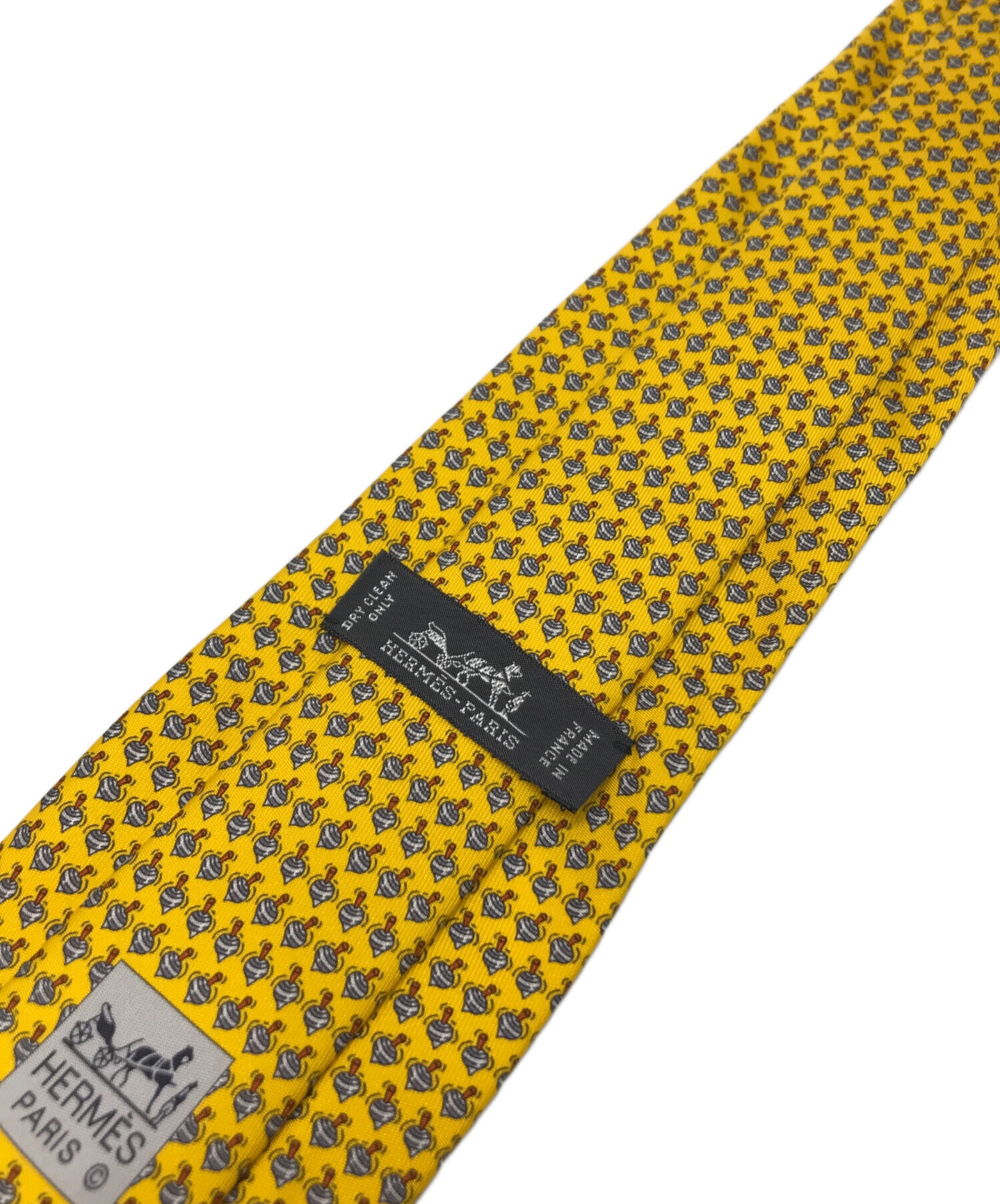 中古・古着通販】HERMES (エルメス) ネクタイ イエロー サイズ 中古・古着通販】HERMES (エルメス) ネクタイ イエロー サイズ
