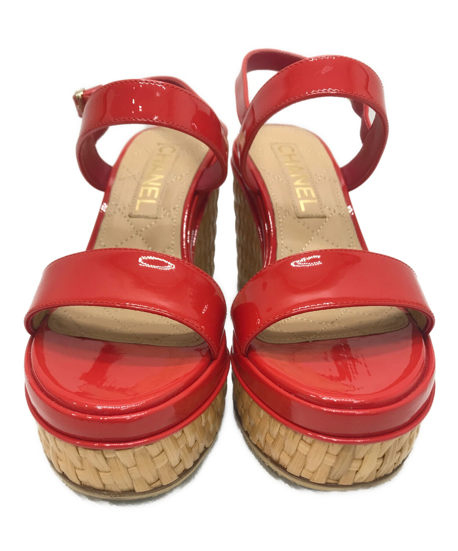 中古・古着通販】CHANEL (シャネル) ココマークウェッジソールサンダル 