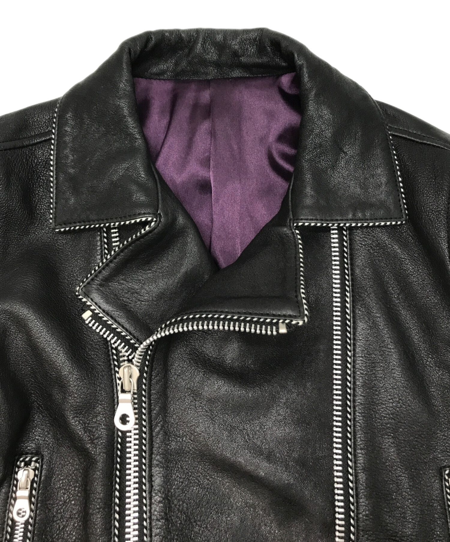 中古・古着通販】NO ID. (ノーアイディー) ラムレザーベジタブル