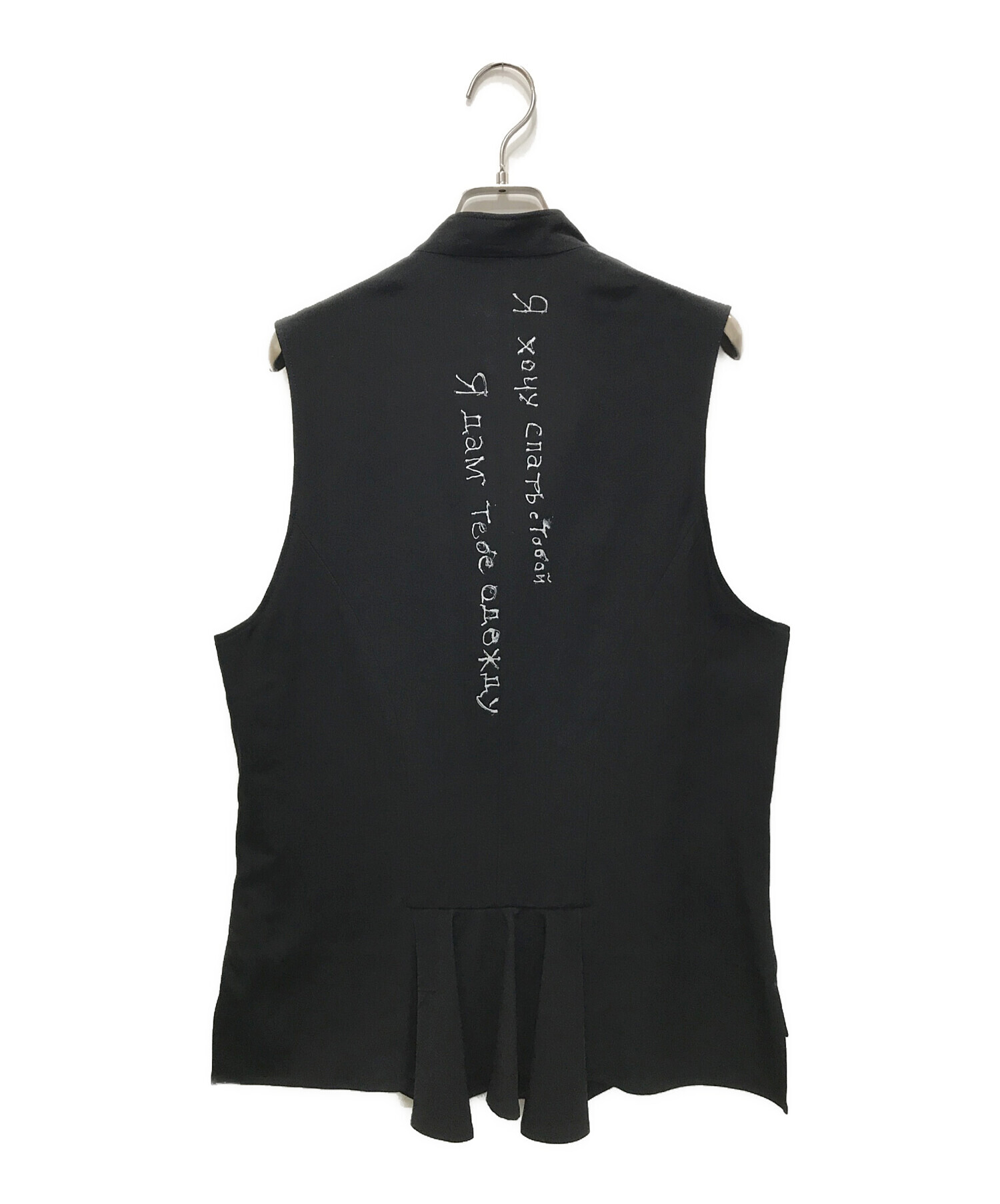 ヨウジヤマモトプールオム ブラック ベスト ヨウジヤマモト プールオムYohji Yamamoto POUR HOMME マルチポケット