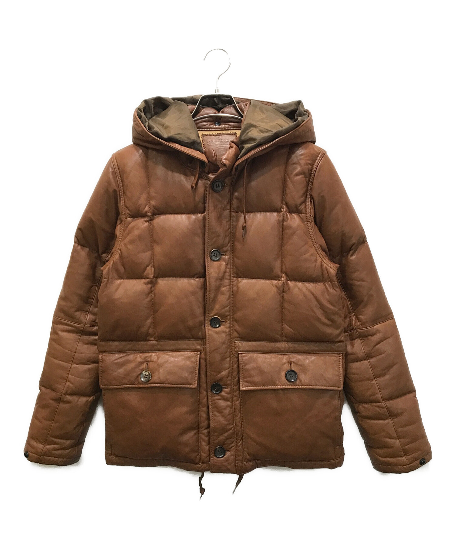 old stussy 本革 レザー ダウンジャケット old stussy 本革 レザー ダウンジャケット