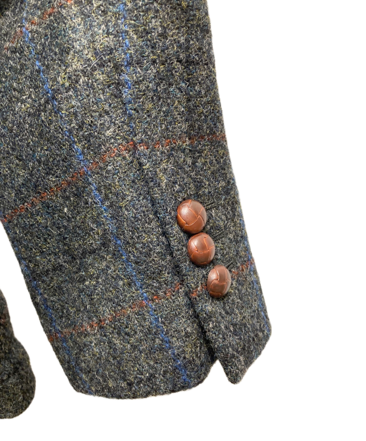 未使用に近い　アーバンリサーチ　ハリスツイード　　ハウンドトゥース　コート　L 美品 ハリスツイード アーバンリサーチ ステンカラーコート スタンド