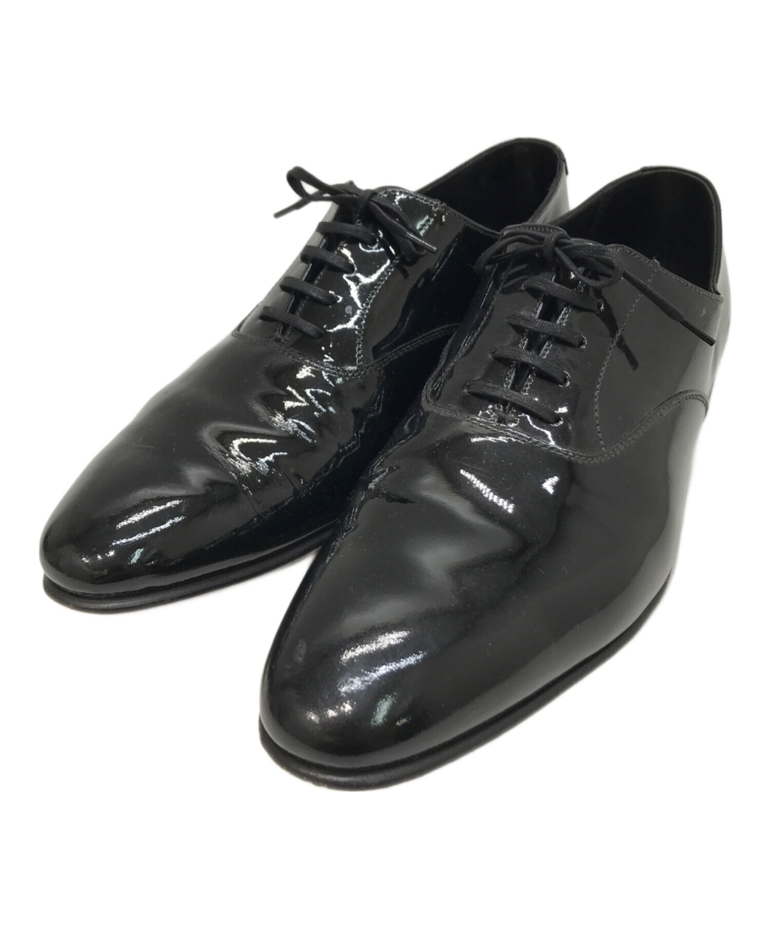 Crockett & Jones エナメル プレーントゥシューズ Cheam