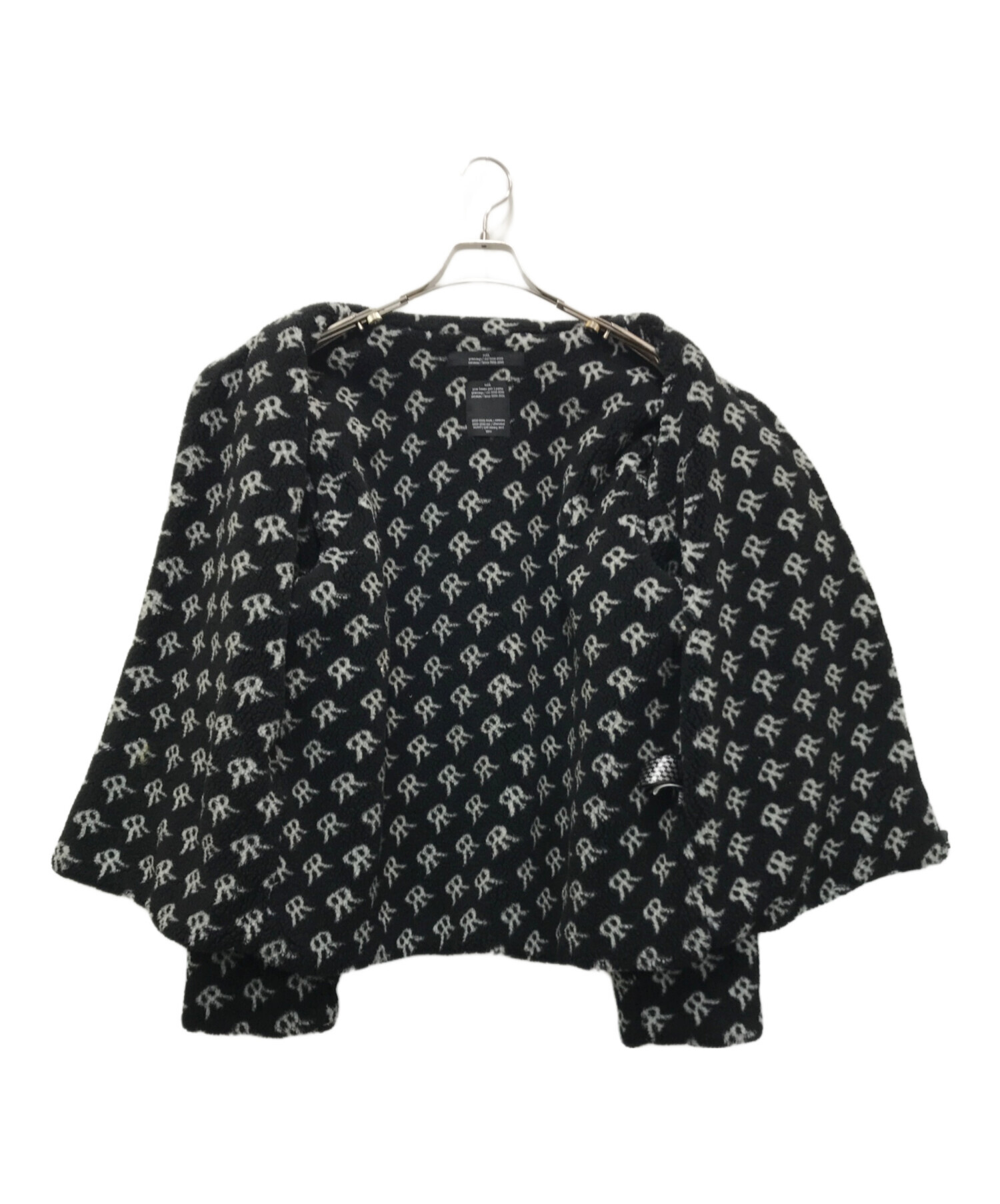 Rokh LEATHER PATCH FLEECE JACKET Rokh】LEATHER PATCH FLEECE JACKET 