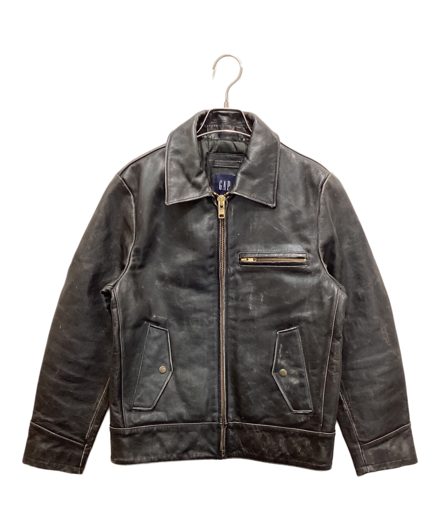 中古・古着通販】GAP (ギャップ) レザージャケット ブラック