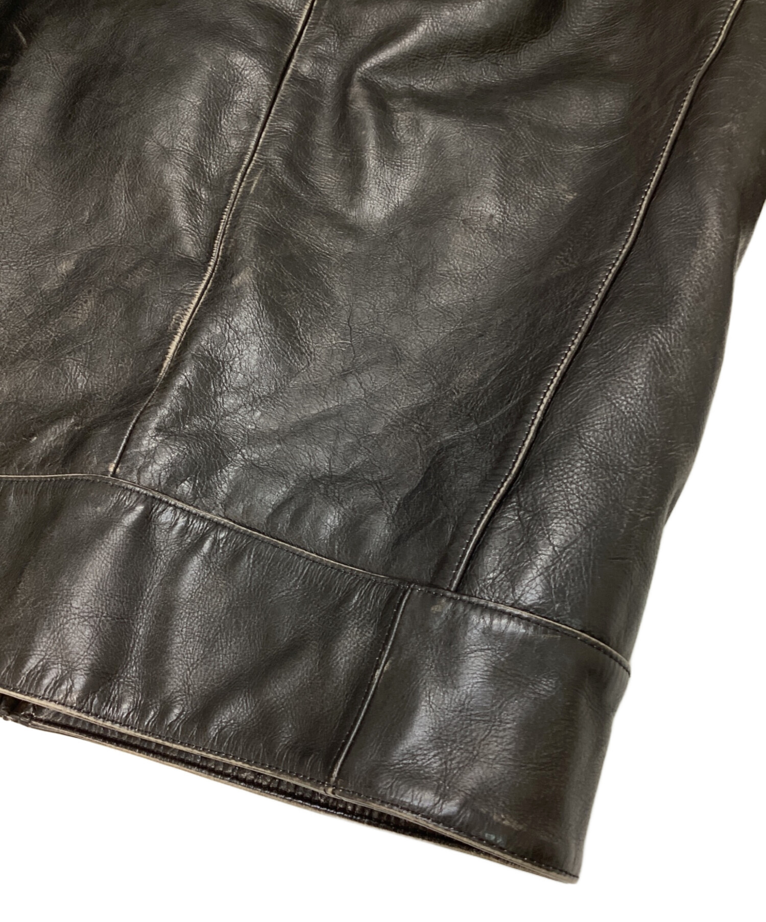 【牛革】GAP レザージャケット 黒 XS着用感S位 ブラック 本革 GAP◇OLD GAP/レザージャケット・ブルゾン/XL/レザー/BLK/112915