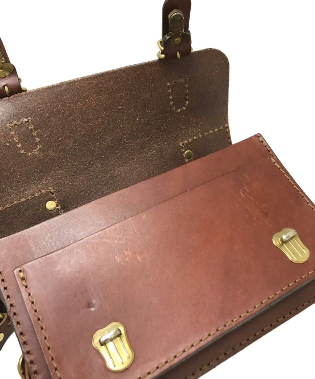 中古・古着通販】Herz (ヘルツ) レザーショルダーバッグ ブラウン