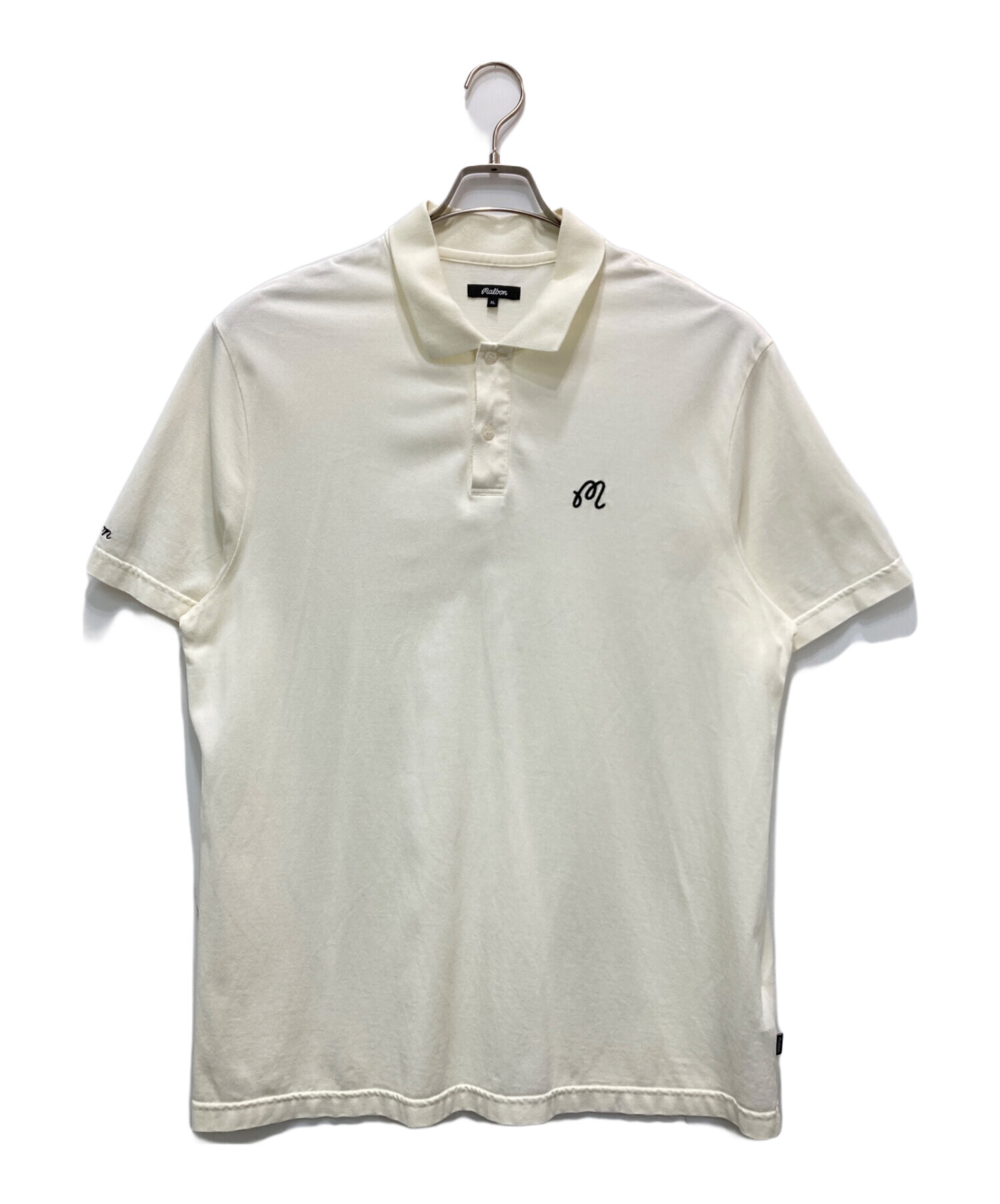 中古・古着通販】MALBON GOLF (マルボンゴルフ) ポロシャツ ホワイト
