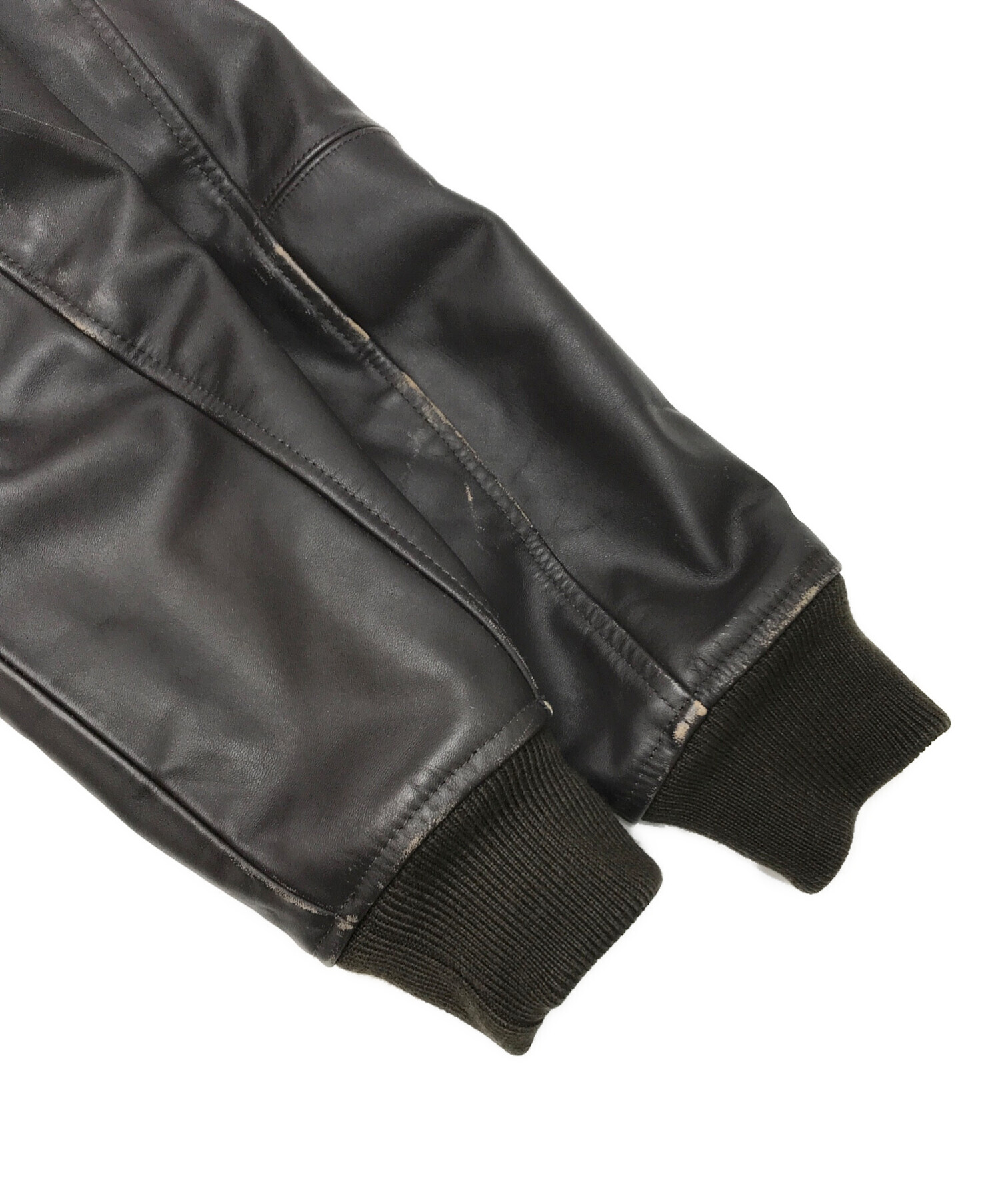 中古・古着通販】VAN (ヴァン) G-1レザージャケット ブラウン サイズ:L