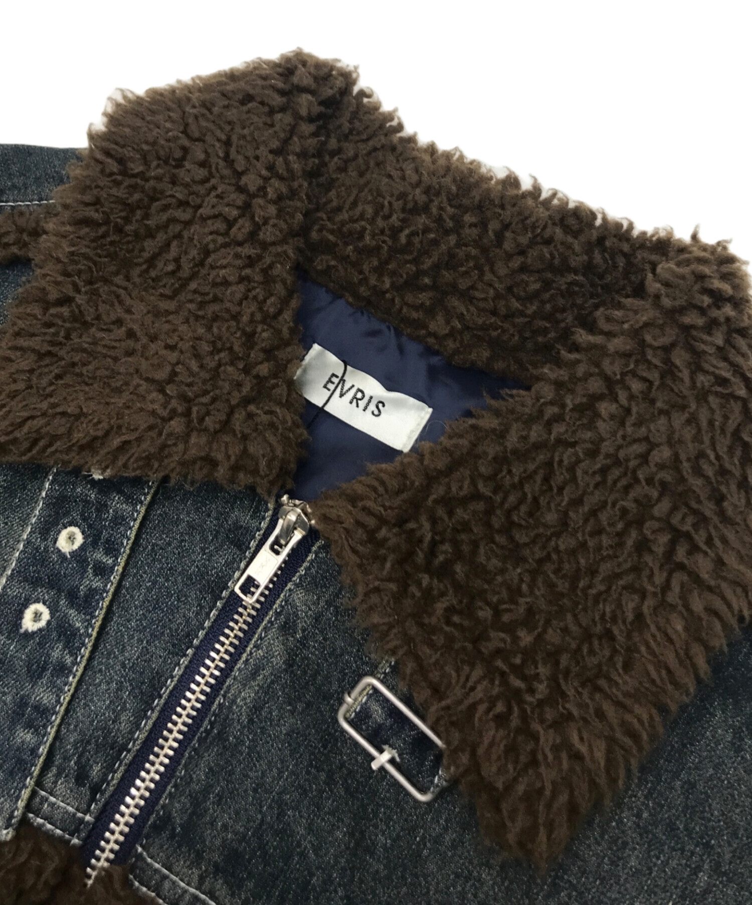 中古・古着通販】EVRIS (エヴリス) デニムボアブルゾン インディゴ