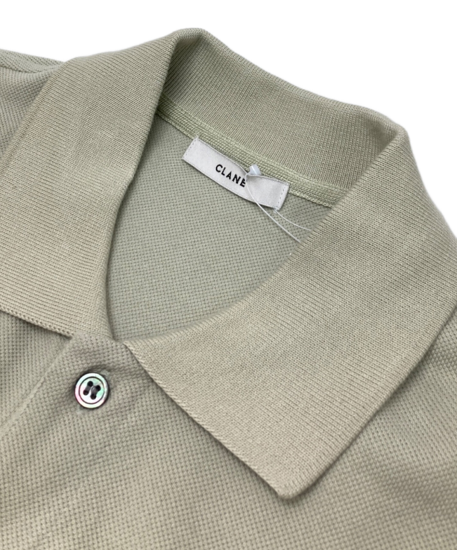 中古・古着通販】CLANE (クラネ) CROPPED POLO TOPS グリーン サイズ:1