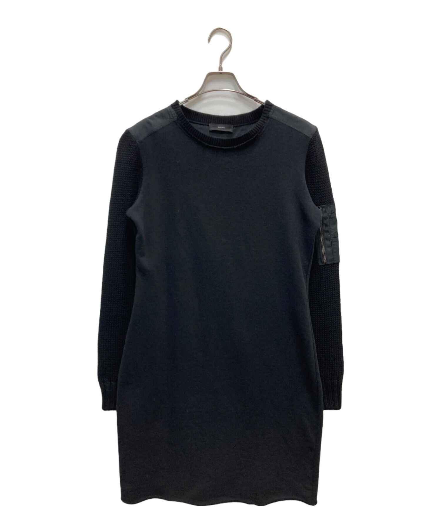 中古・古着通販】DIESEL (ディーゼル) スウェットワンピース ブラック