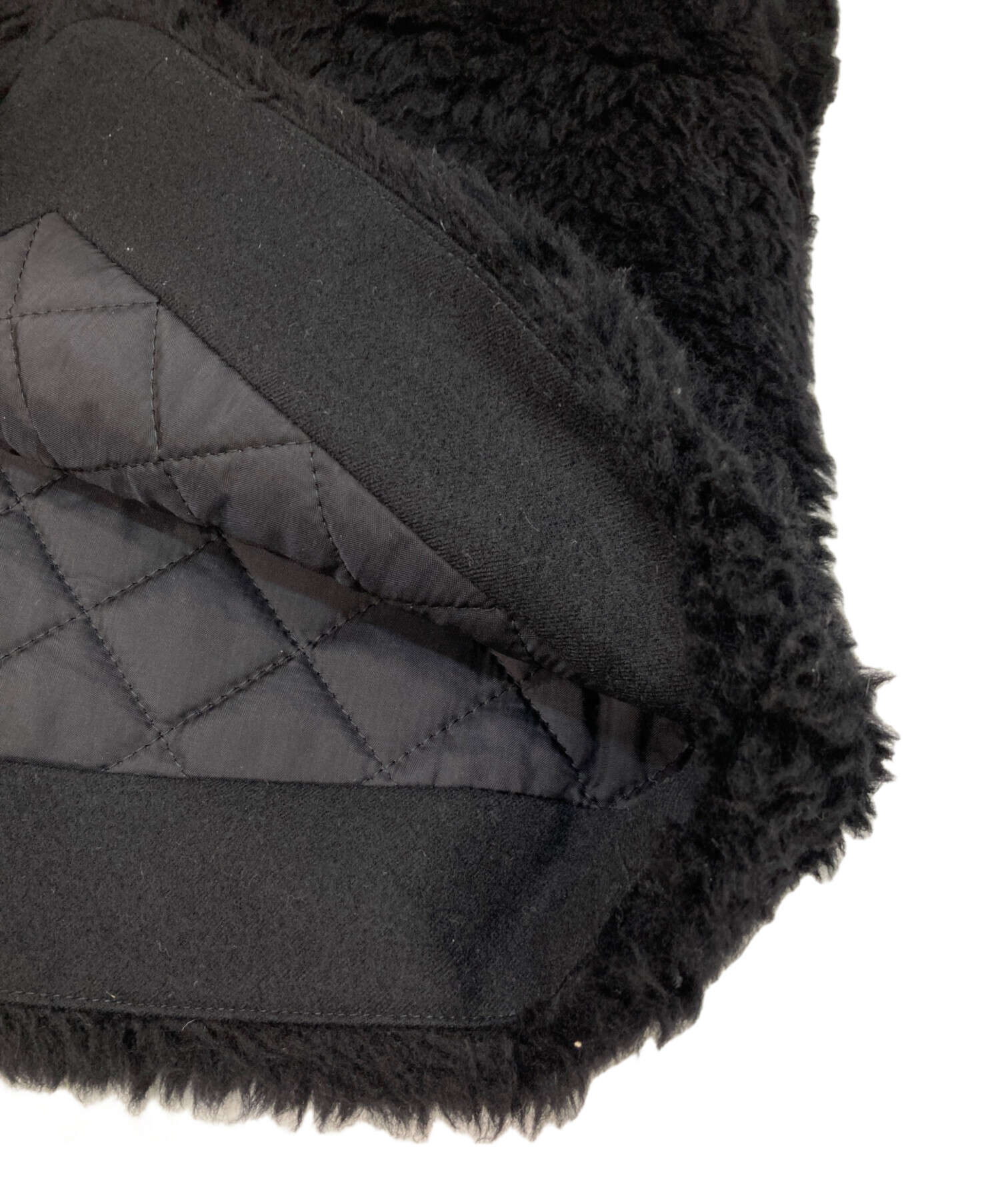 ザ.リラクス　ファーベスト ブラック 中古・古着通販】THE RERACS (ザ リラクス) ボアライナーベスト