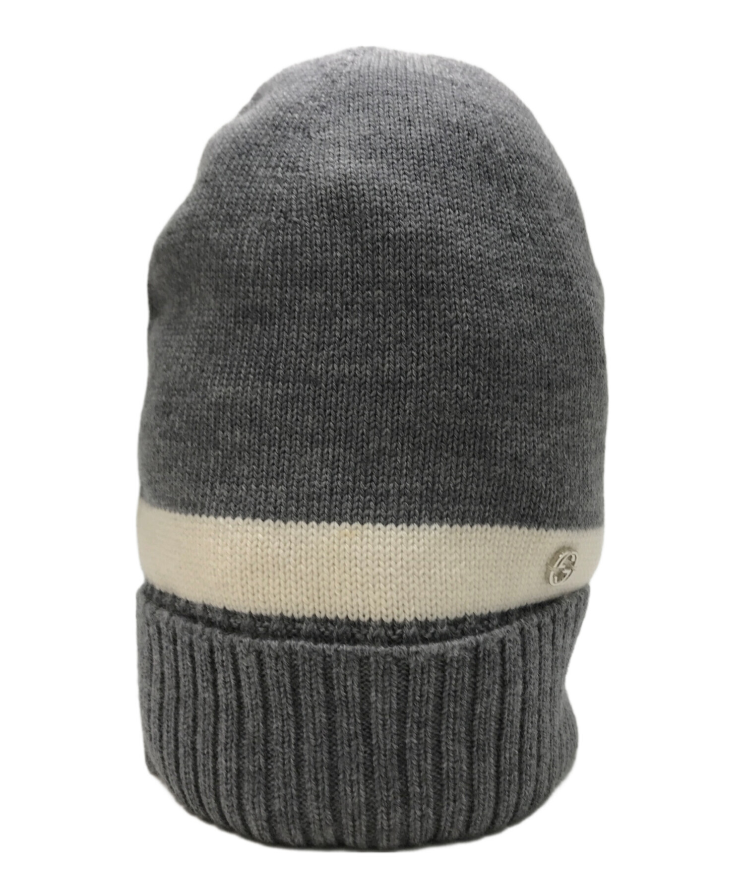 中古・古着通販】GUCCI (グッチ) シェリーラインニット帽 グレー 