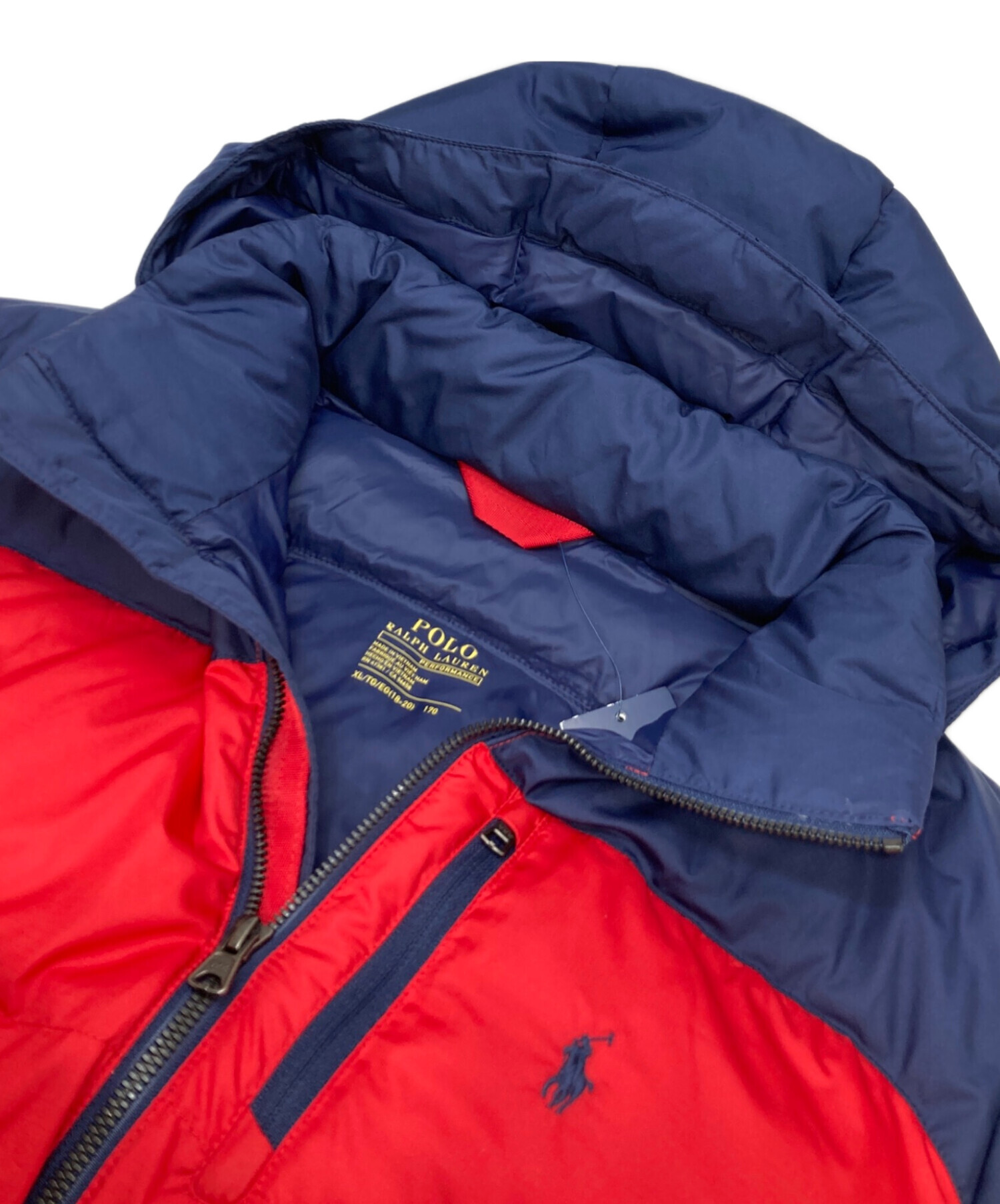RLX ラルフローレン ゴルフ ダウンジャケット ネイビーx赤 中古・古着通販】POLO RALPH LAUREN (ポロ・ラルフローレン) ダウン