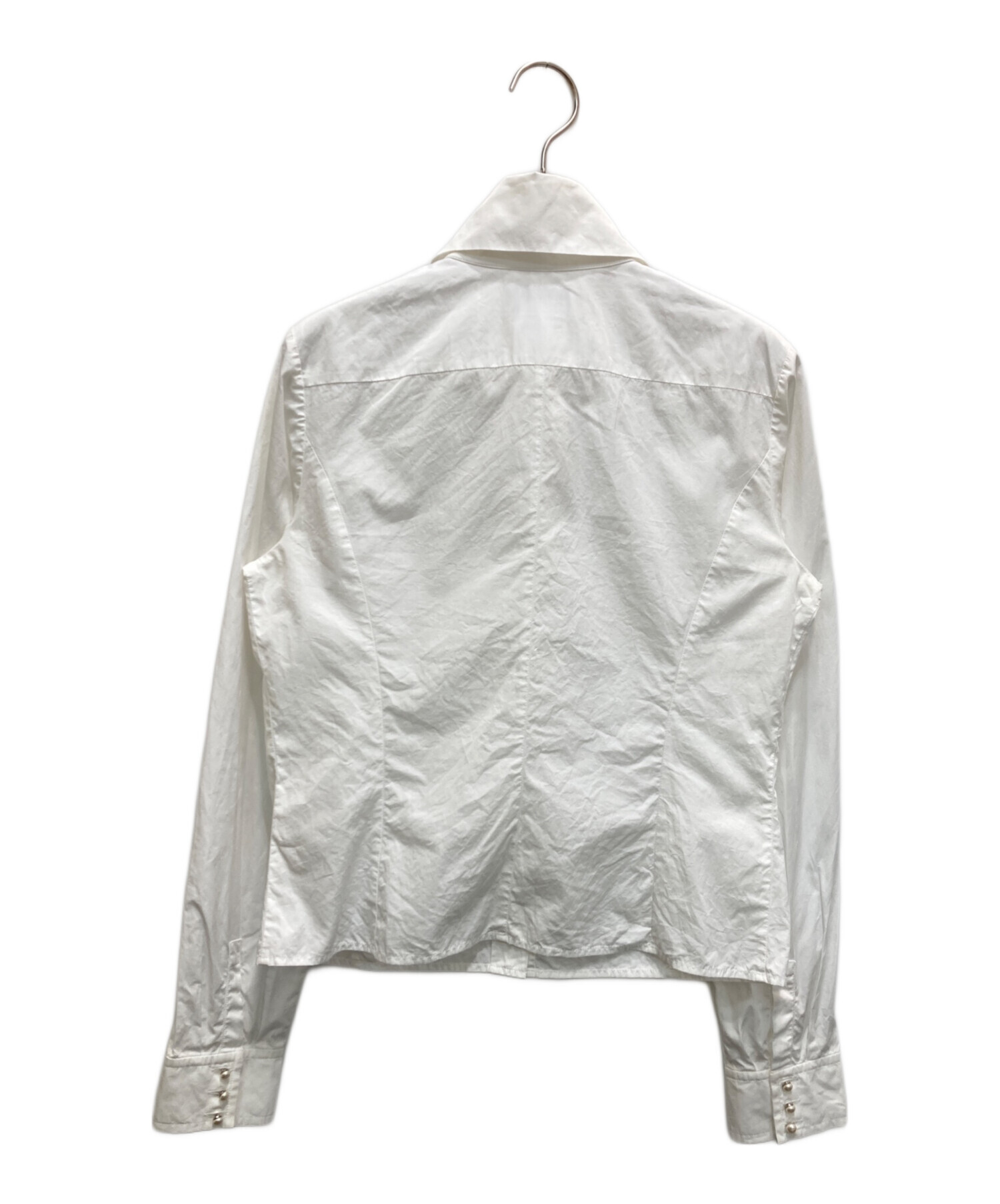 中古・古着通販】CHANEL (シャネル) ココマークパールボタンシャツ