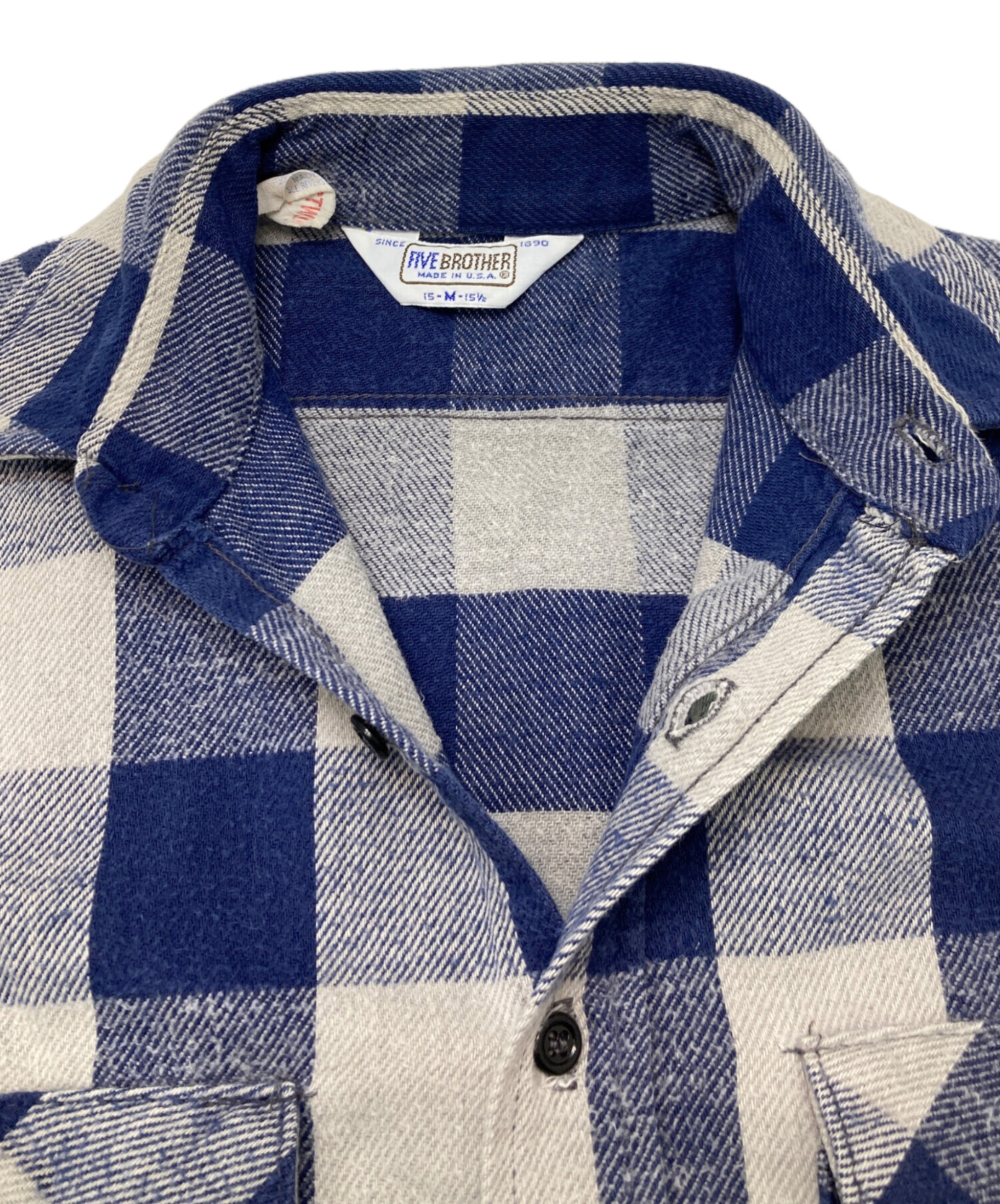 中古・古着通販】FIVE BROTHER (ファイブブラザー) ネルシャツ ブルー