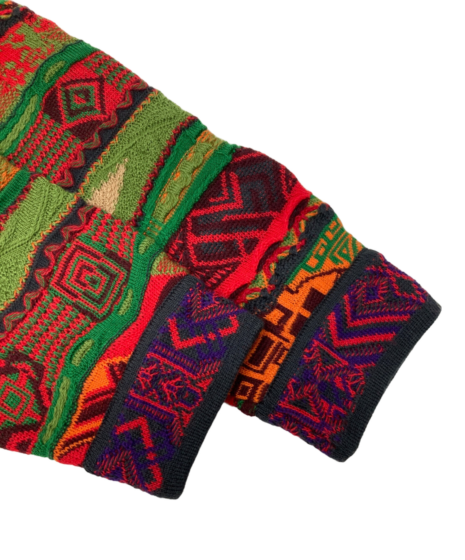 中古・古着通販】Coogi (クージー) ヘンリーネックニット マルチカラー