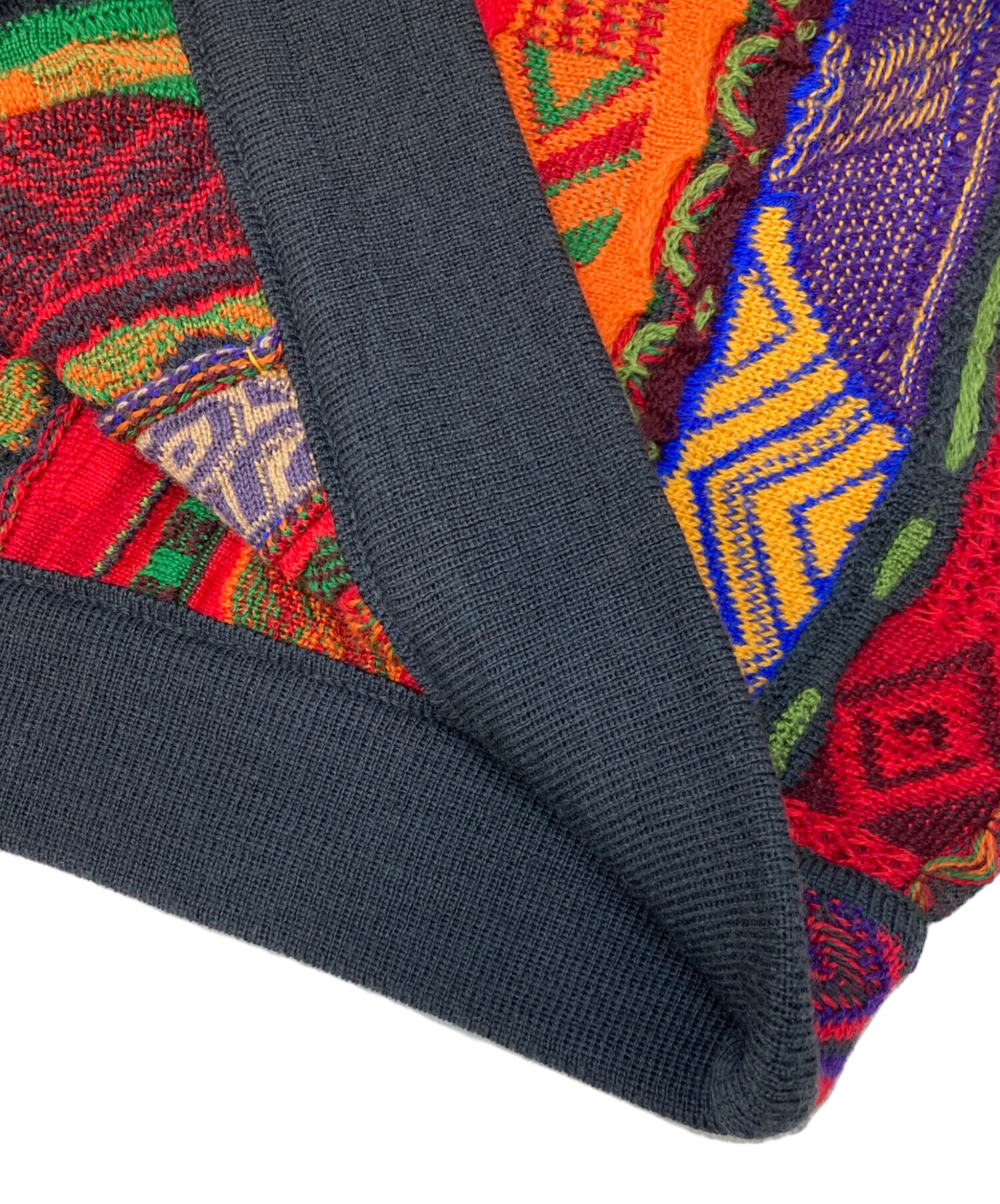 【未使用】Coogi クージー ヘンリーネック ニット マルチカラー サイズM 中古・古着通販】Coogi (クージー) ヘンリーネックニット マルチカラー