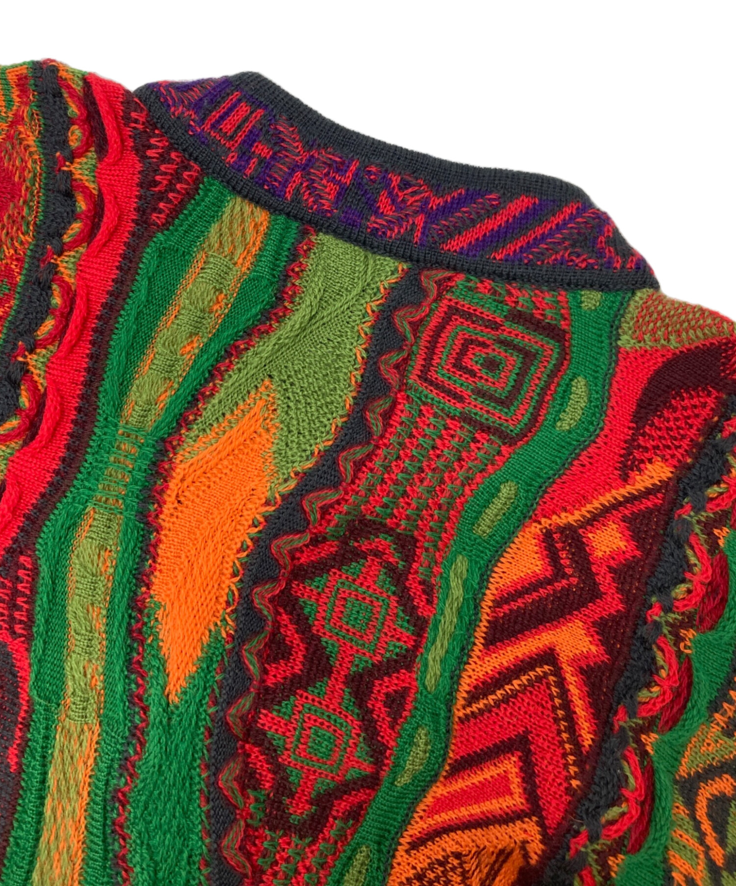 中古・古着通販】Coogi (クージー) ヘンリーネックニット マルチ 中古・古着通販】Coogi (クージー) ヘンリーネックニット マルチ