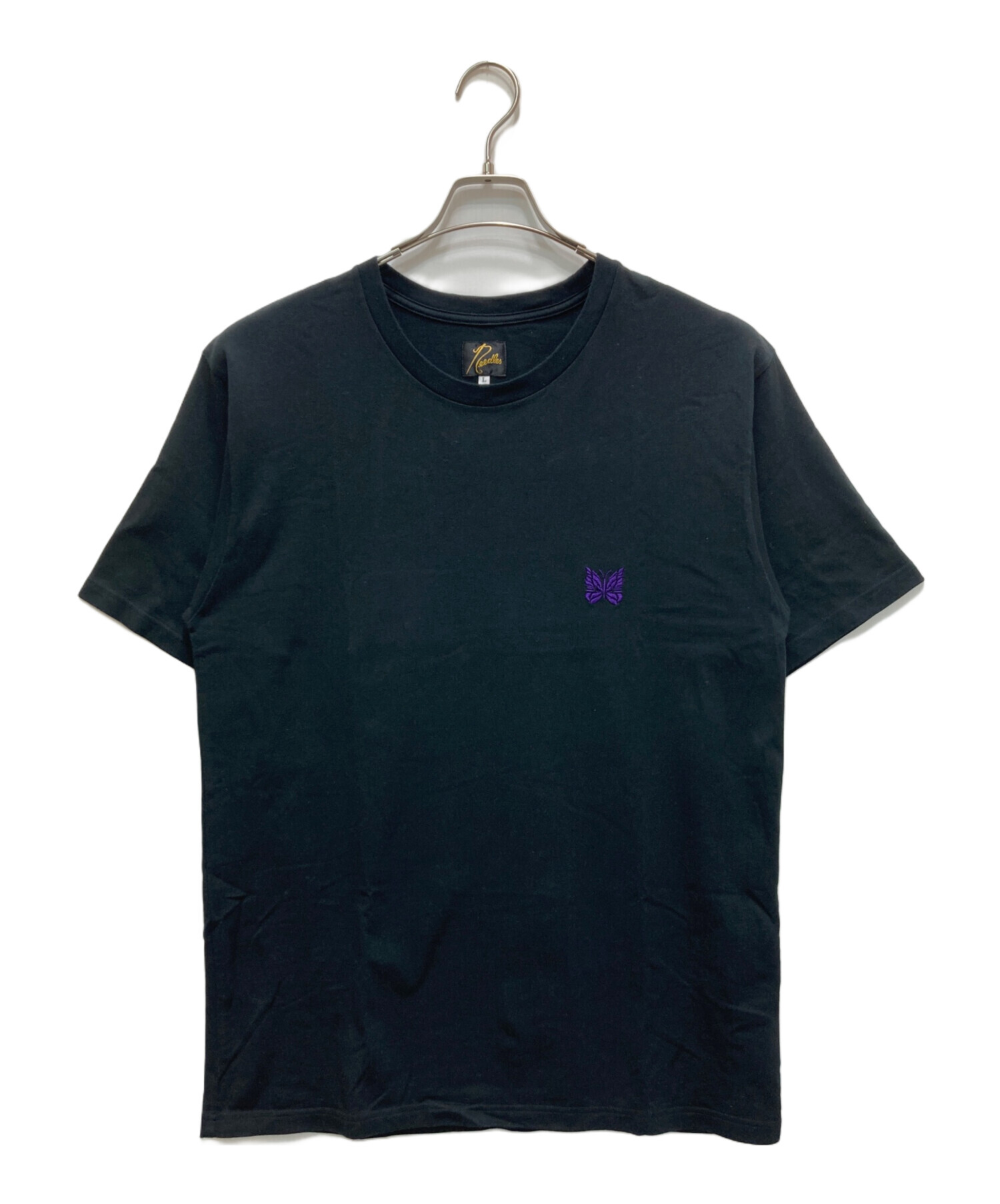 中古・古着通販】Needles (ニードルズ) パピヨン刺繍Tシャツ ブラック