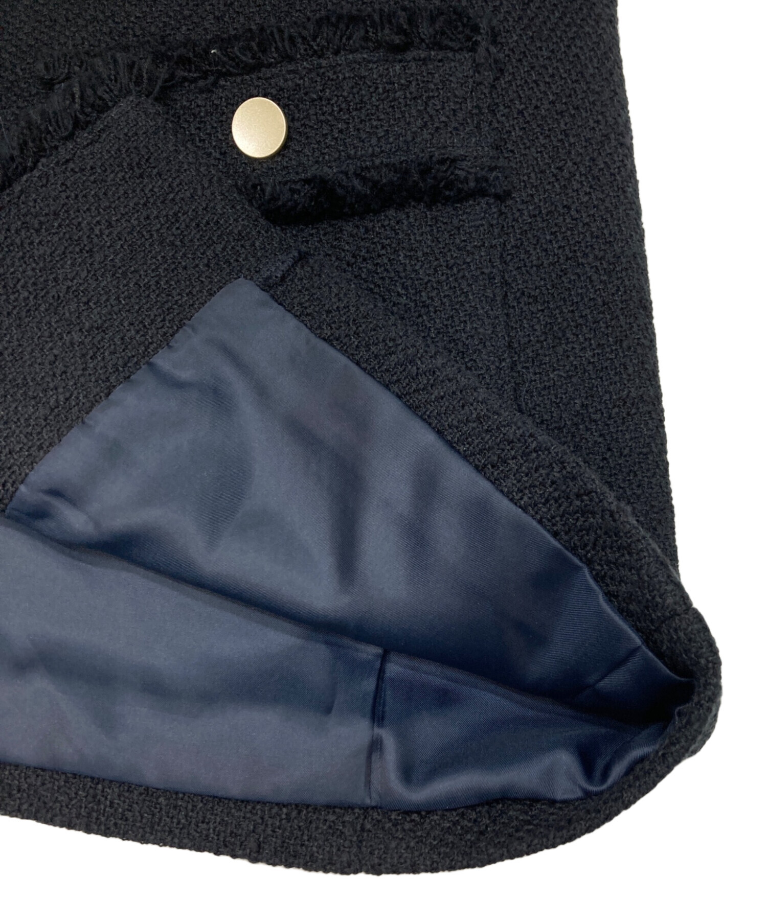 green label relaxing ミックスツイードライクジレ コバルト 中古・古着通販】green label relaxing (グリーンレーベルリラクシング