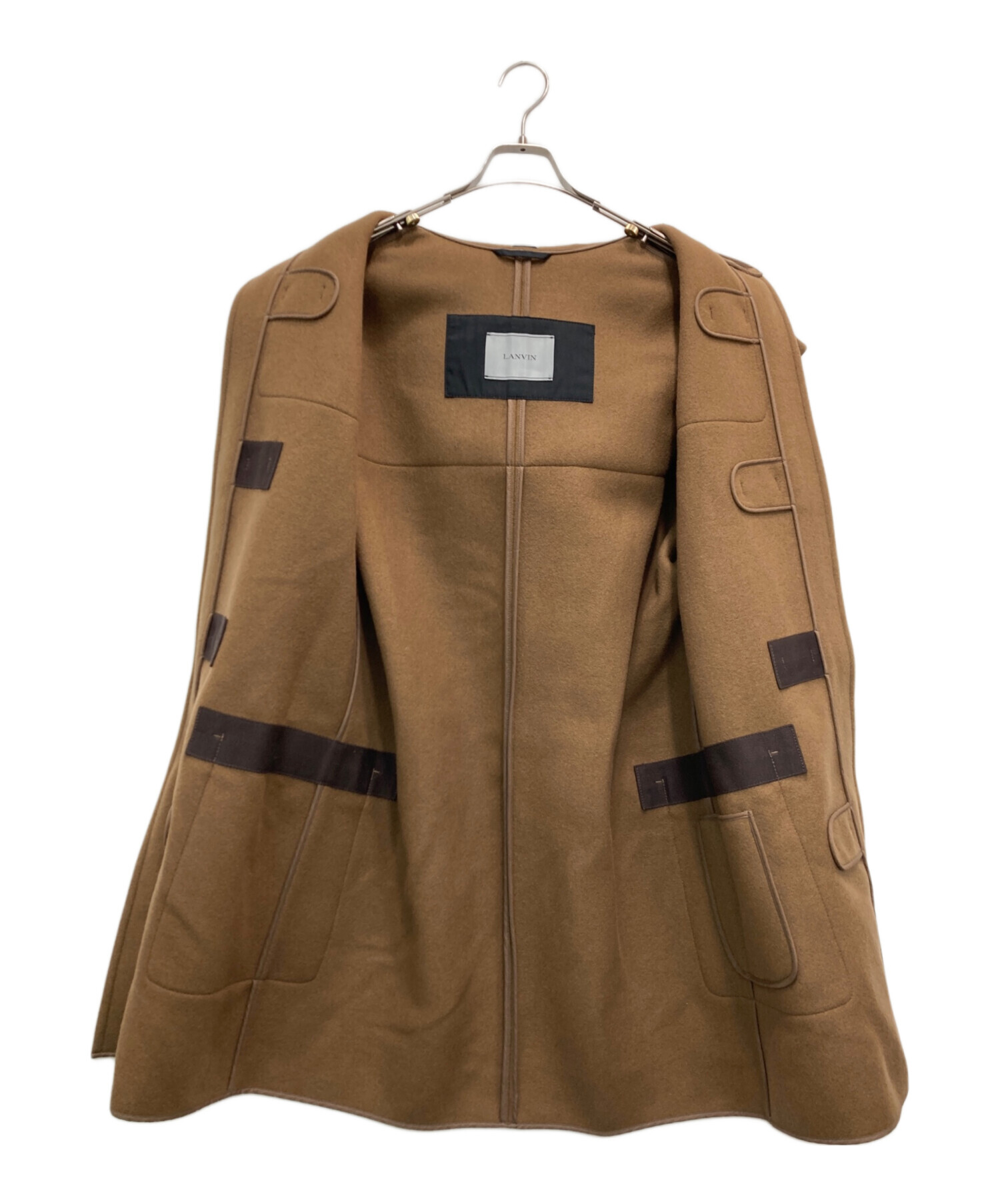 中古・古着通販】LANVIN (ライバン) ダッフルコート ブラウン サイズ 
