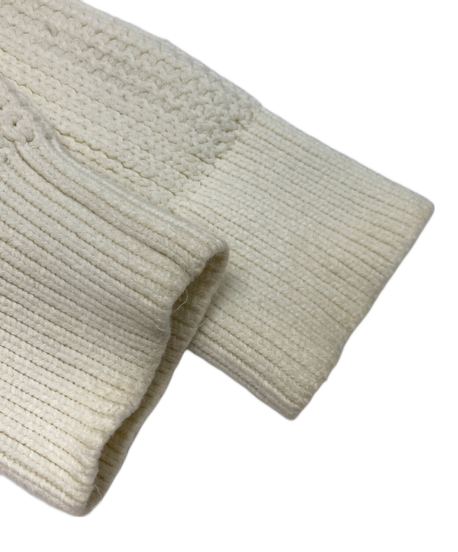 中古・古着通販】DIESEL (ディーゼル) ハーフジップニット ベージュ  