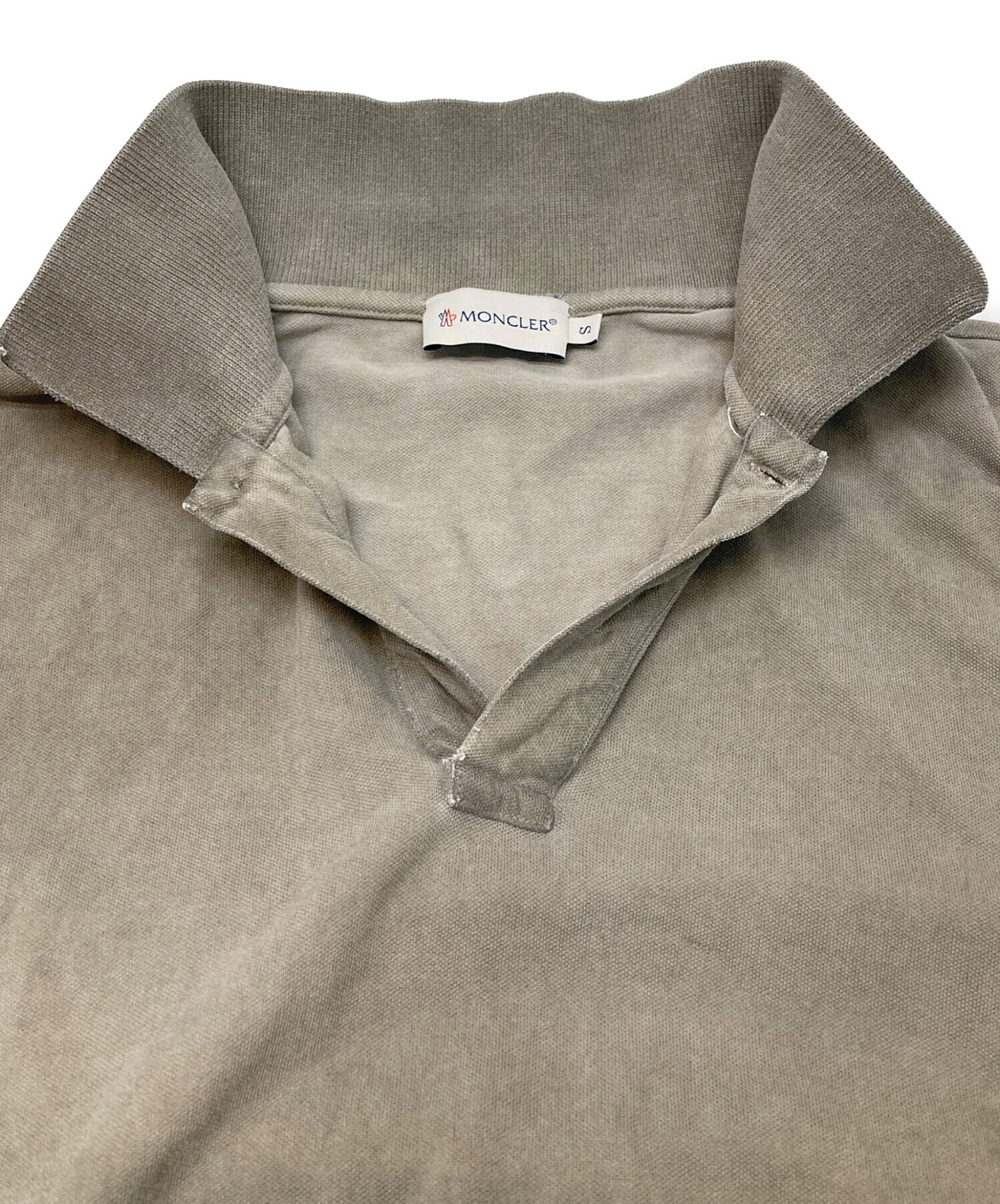 中古・古着通販】MONCLER (モンクレール) ポロシャツ グレー サイズ:S